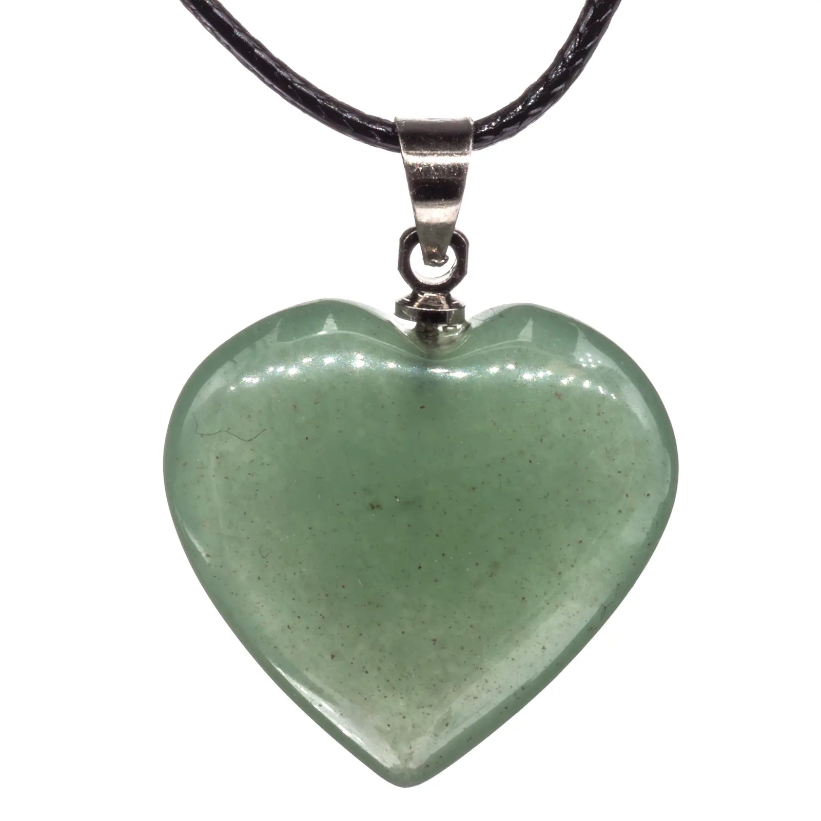 Pendentif Aventurine métal - coeur - CRISTAL SOURCES