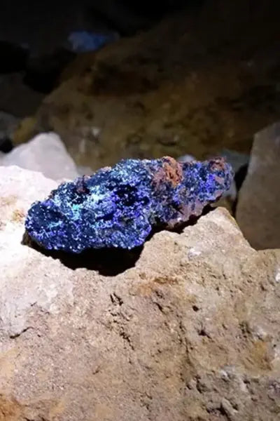 Azurite ramassée dans une mine de cuivre en Arizona