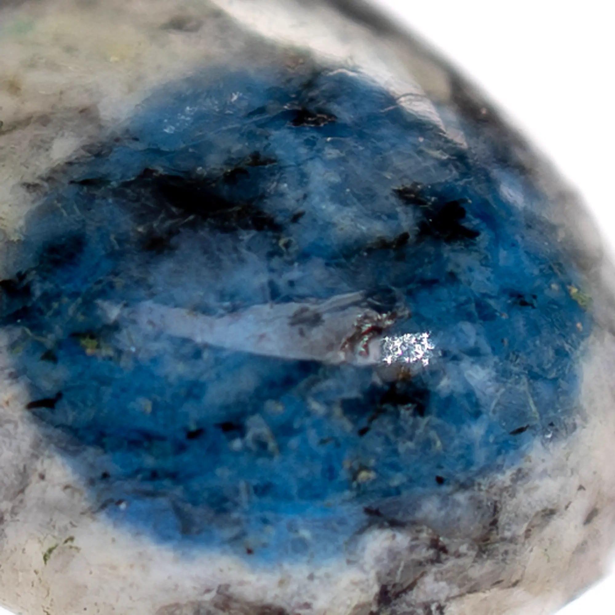 Cabochon goutte en Azurite - K2 Pakistan - 1.5 à 2 cm