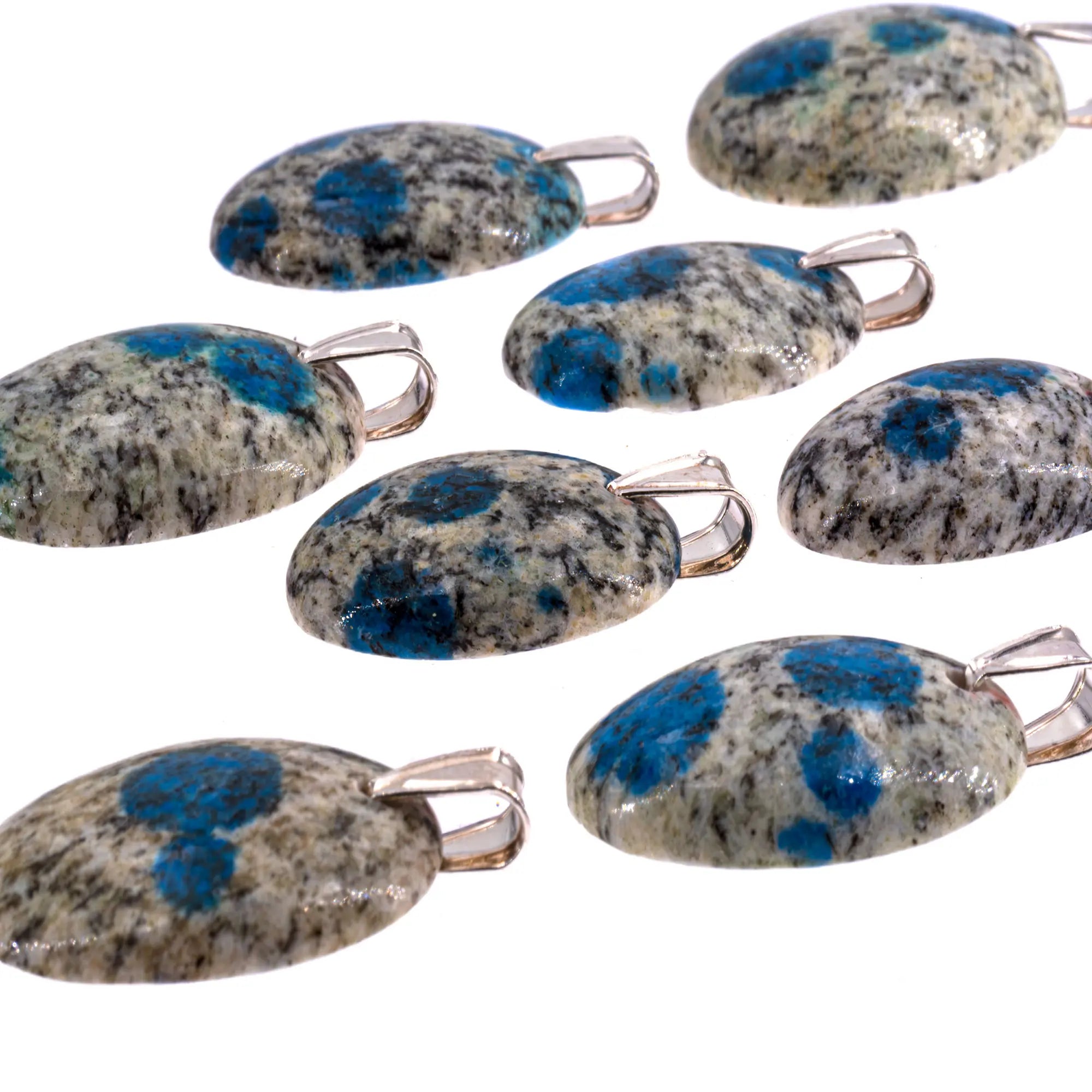 Pendentif azurite argent - ovale - CRISTAL SOURCES