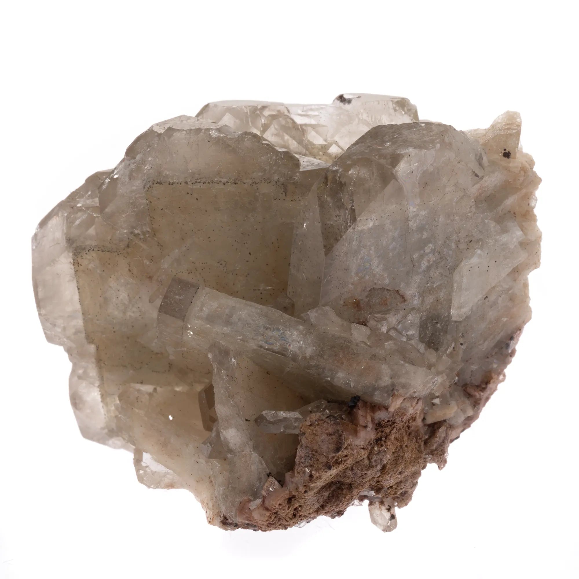 Baryte groupe de cristaux sur dolomite - Pérou