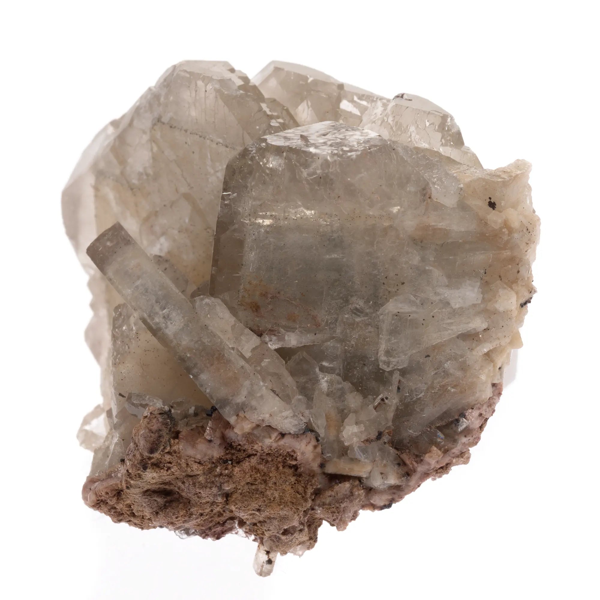 Baryte groupe de cristaux sur dolomite - Pérou