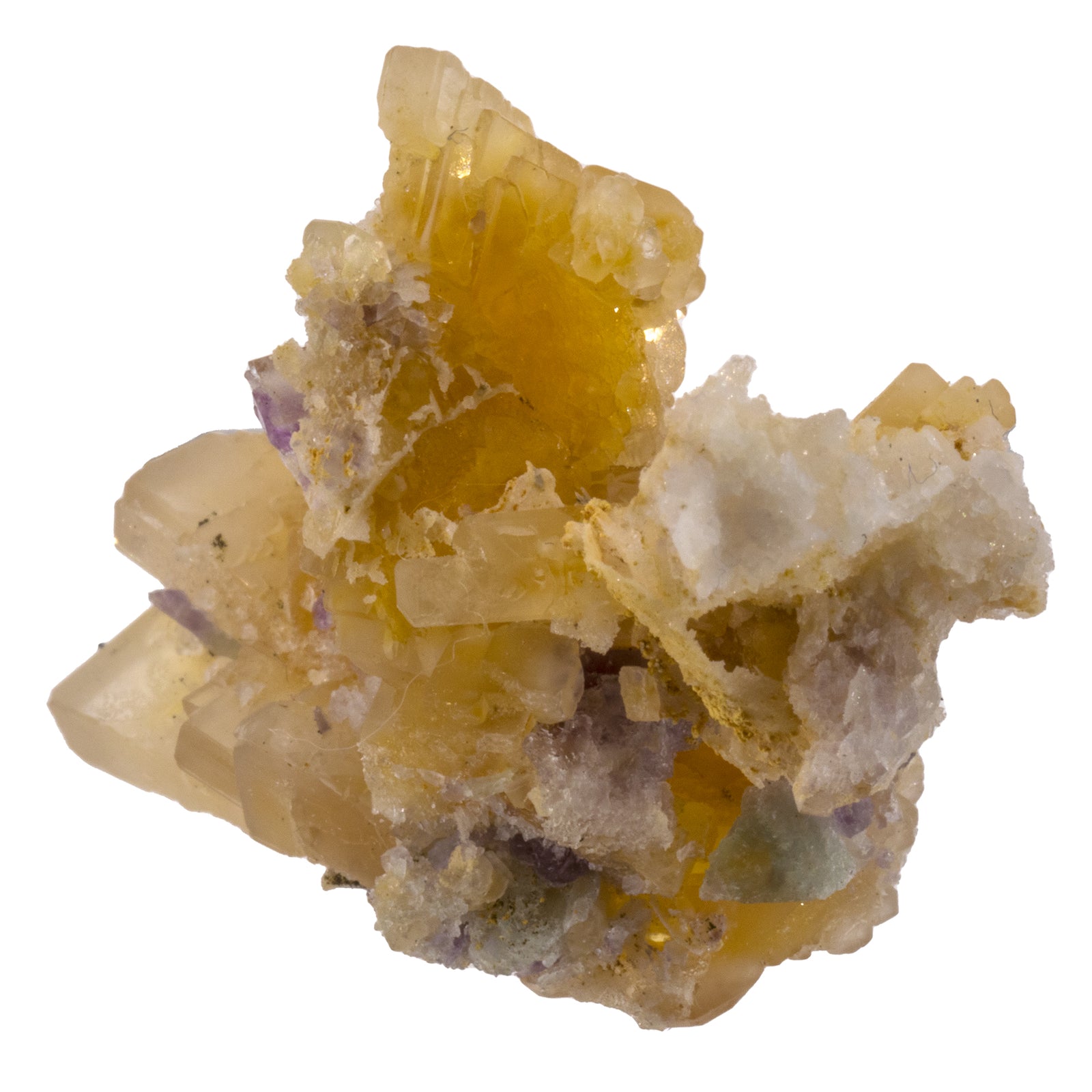 Baryte jaune - fluorite - cristal brut - Marsange France