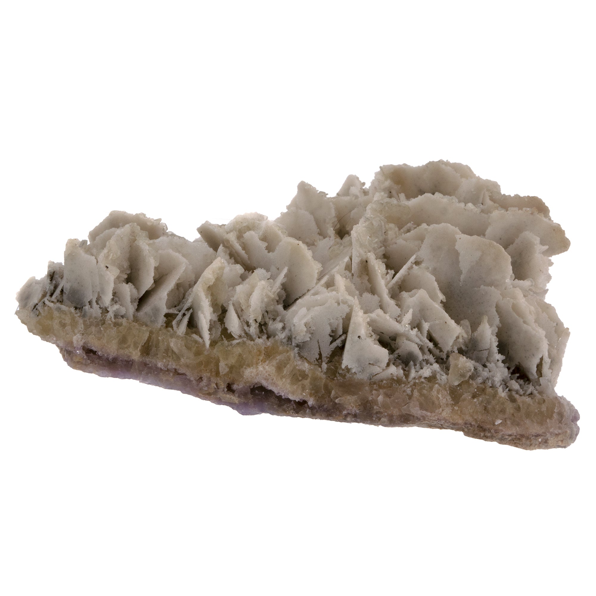 Baryte bleue brute sur limonite du Maroc – Pierre fine unique