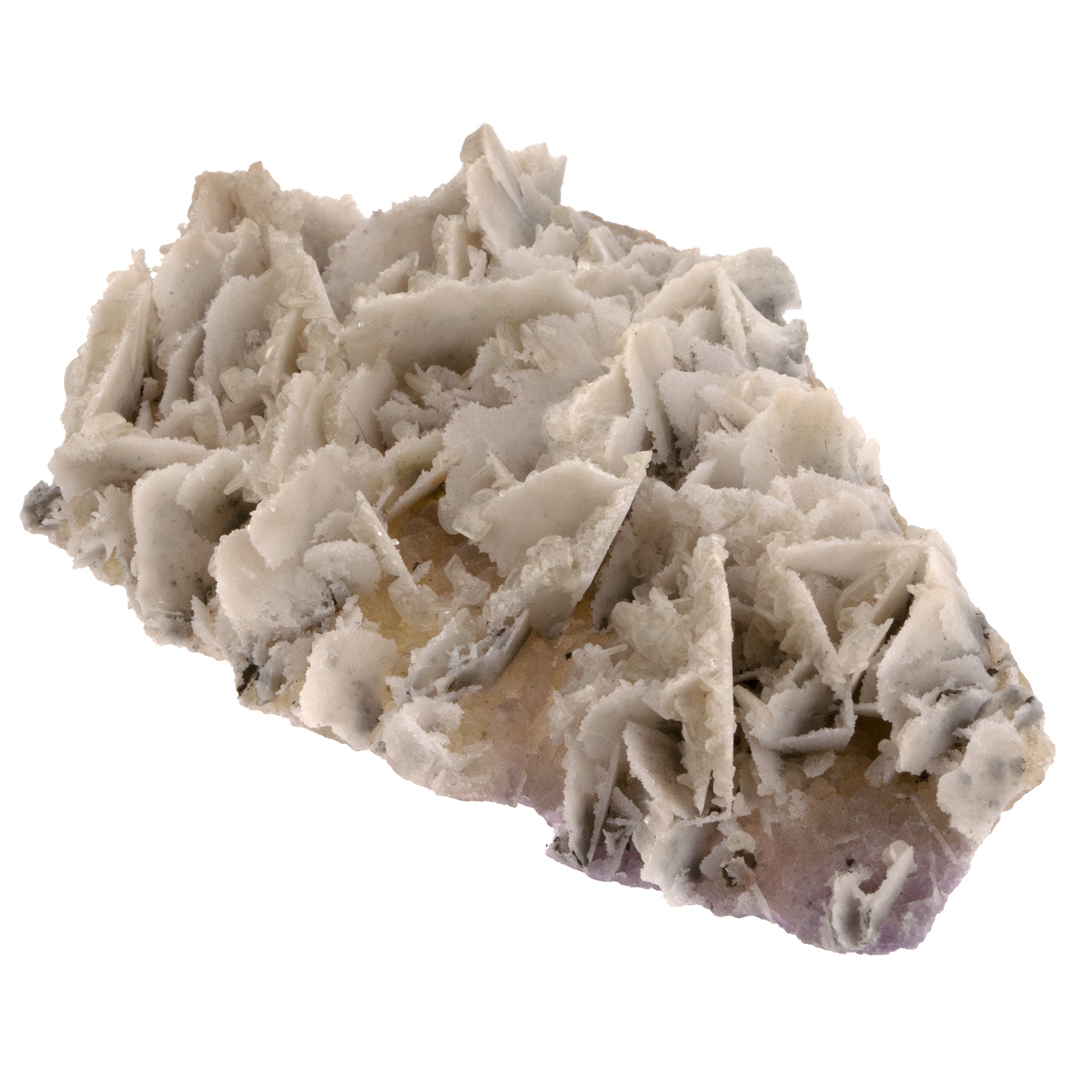 Baryte bleue brute sur limonite du Maroc – Pierre fine unique