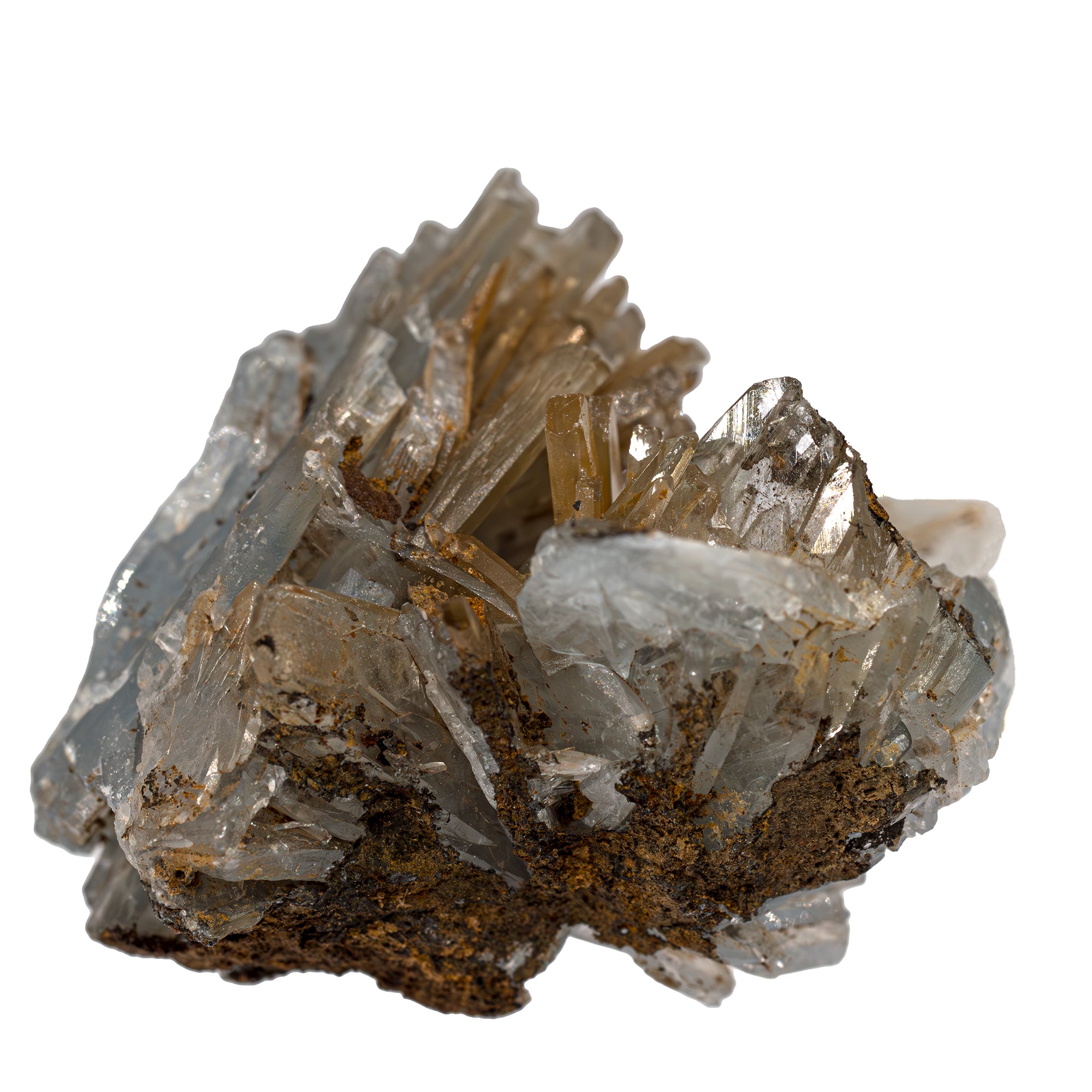 Baryte bleue - limonite - pierre brute - Maroc 