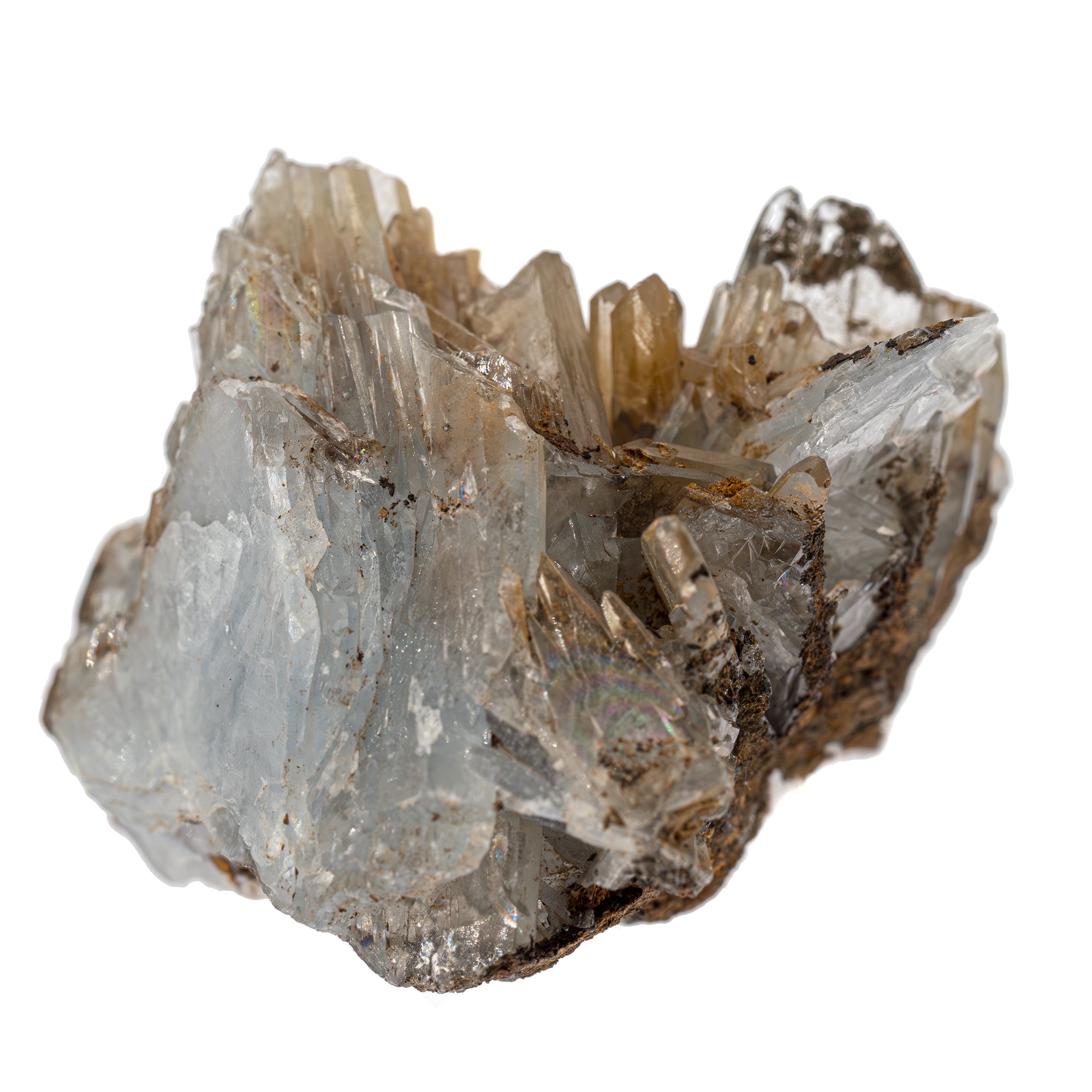 Baryte bleue - limonite - pierre brute - Maroc 