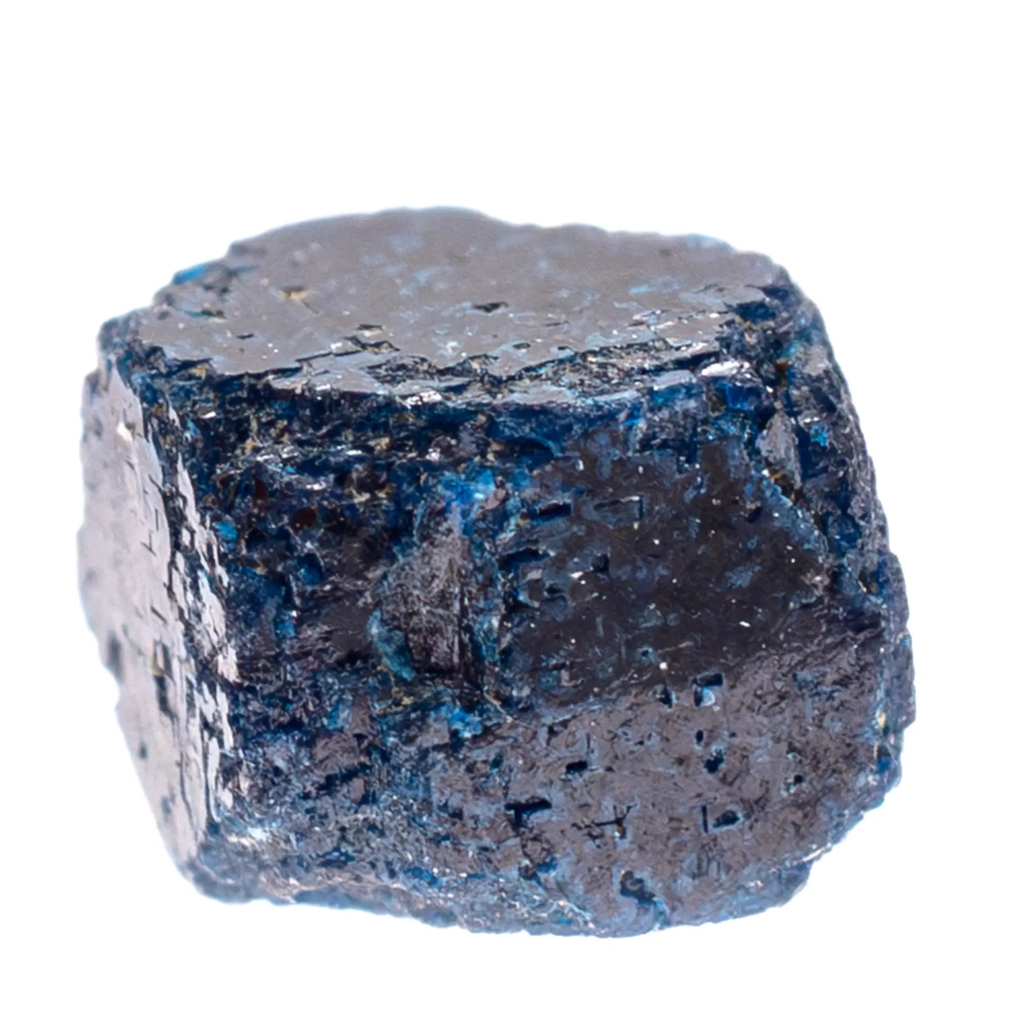 Cristal de boléite bleu – faces cubiques tronquées – pièce de collection
