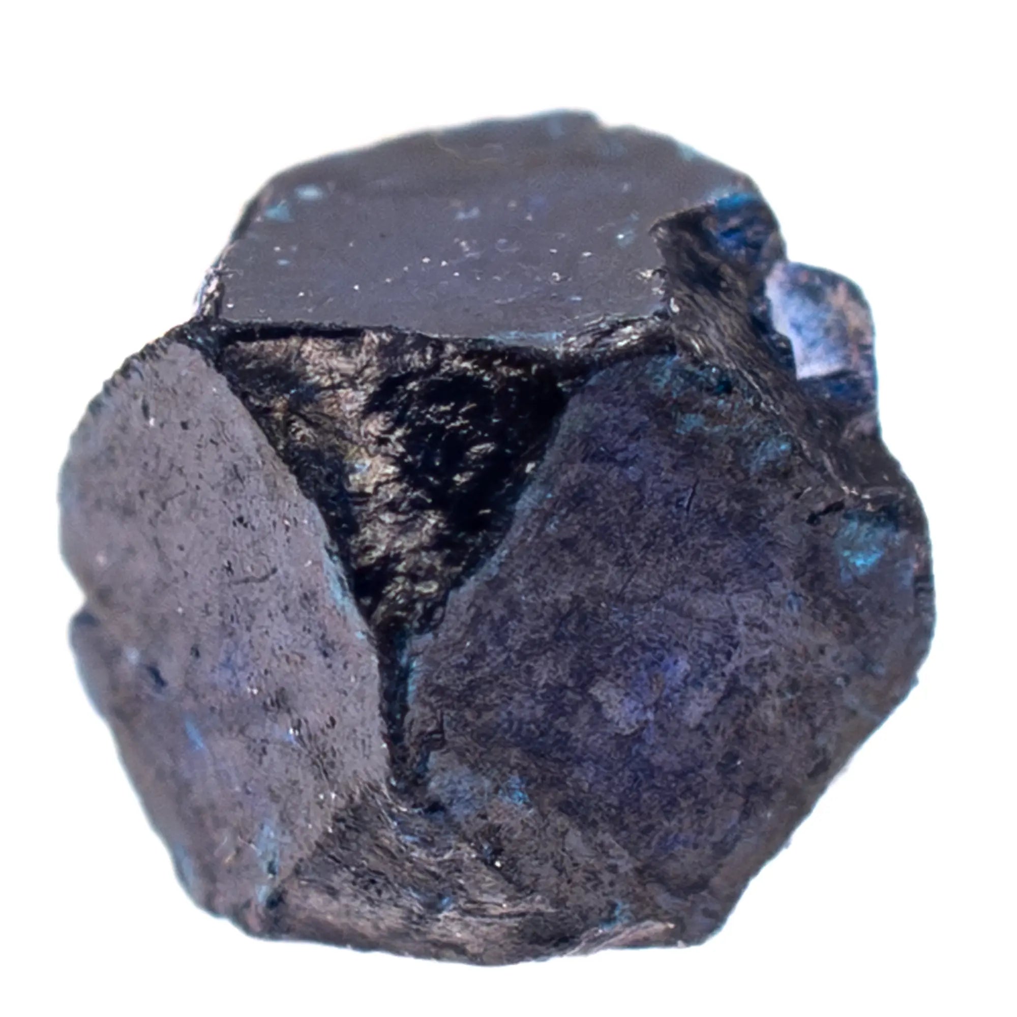 Cristal de boléite bleu – morphologie pseudo-dodécaédrique – minéral rare