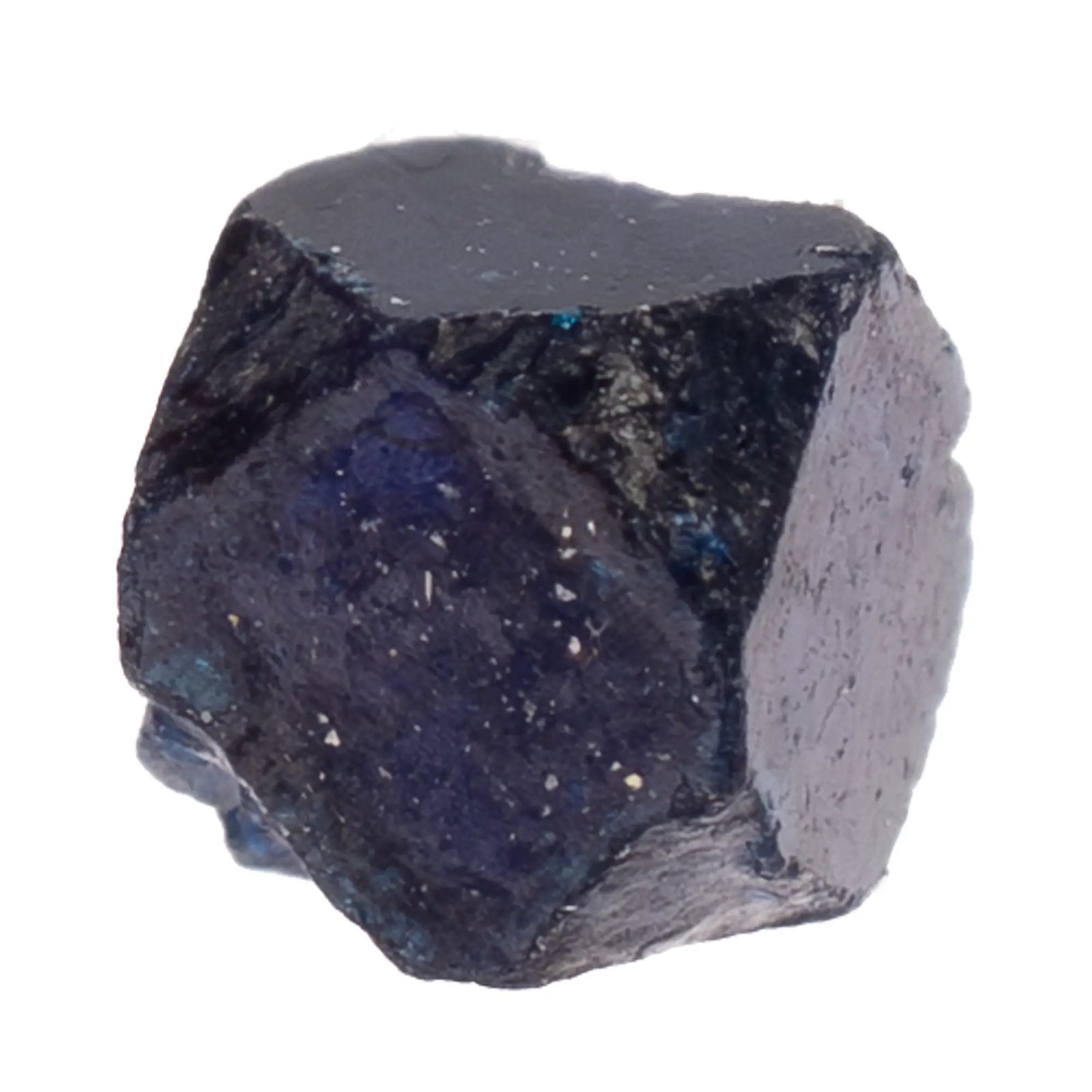 Boléite bleu azur – cristal pseudo-dodécaédrique – Mine Amelia Mexique