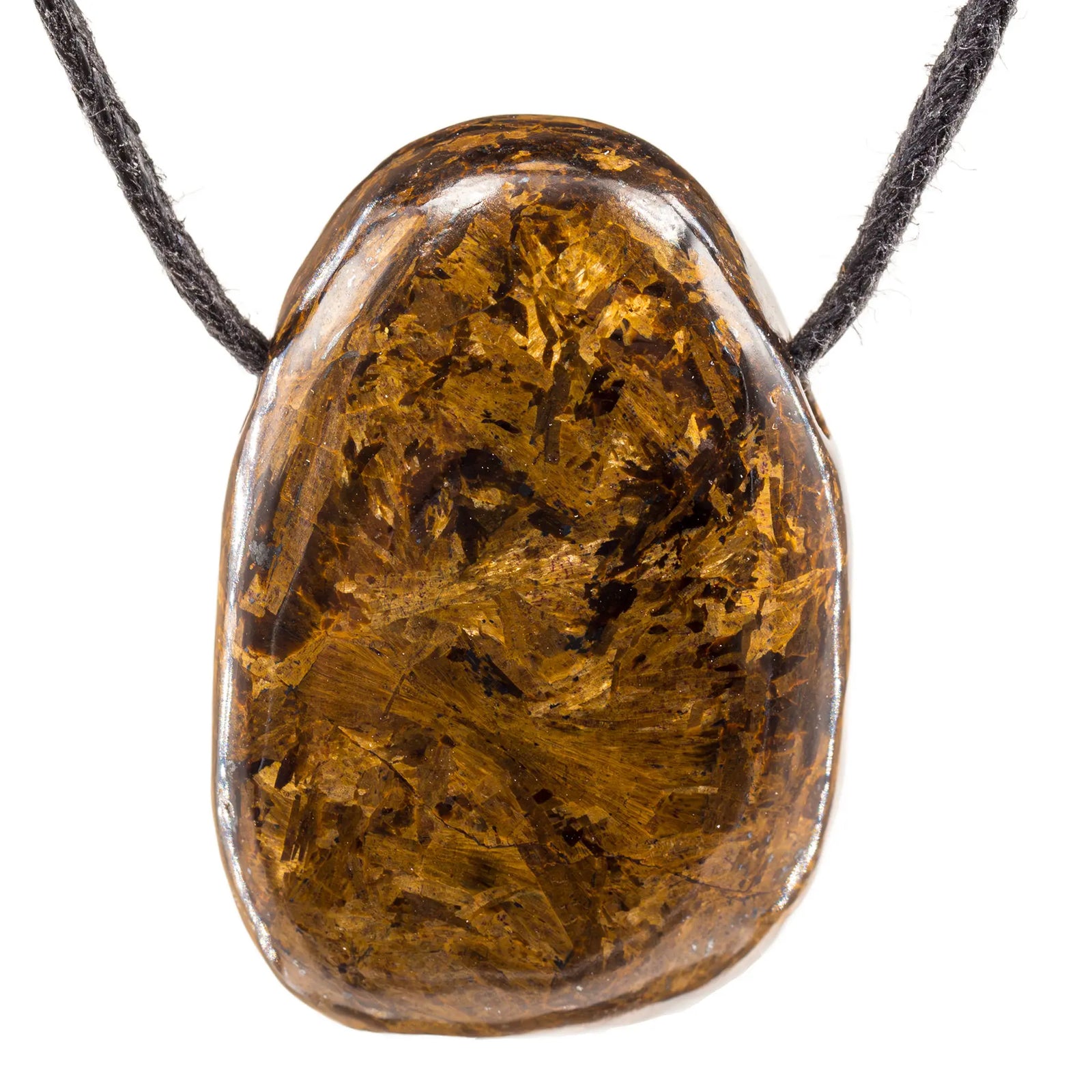 Pendentif Bronzite - pierre percée  - CRISTAL SOURCES