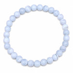 Bracelet Calcédoine du Brésil perle ronde 6mm
