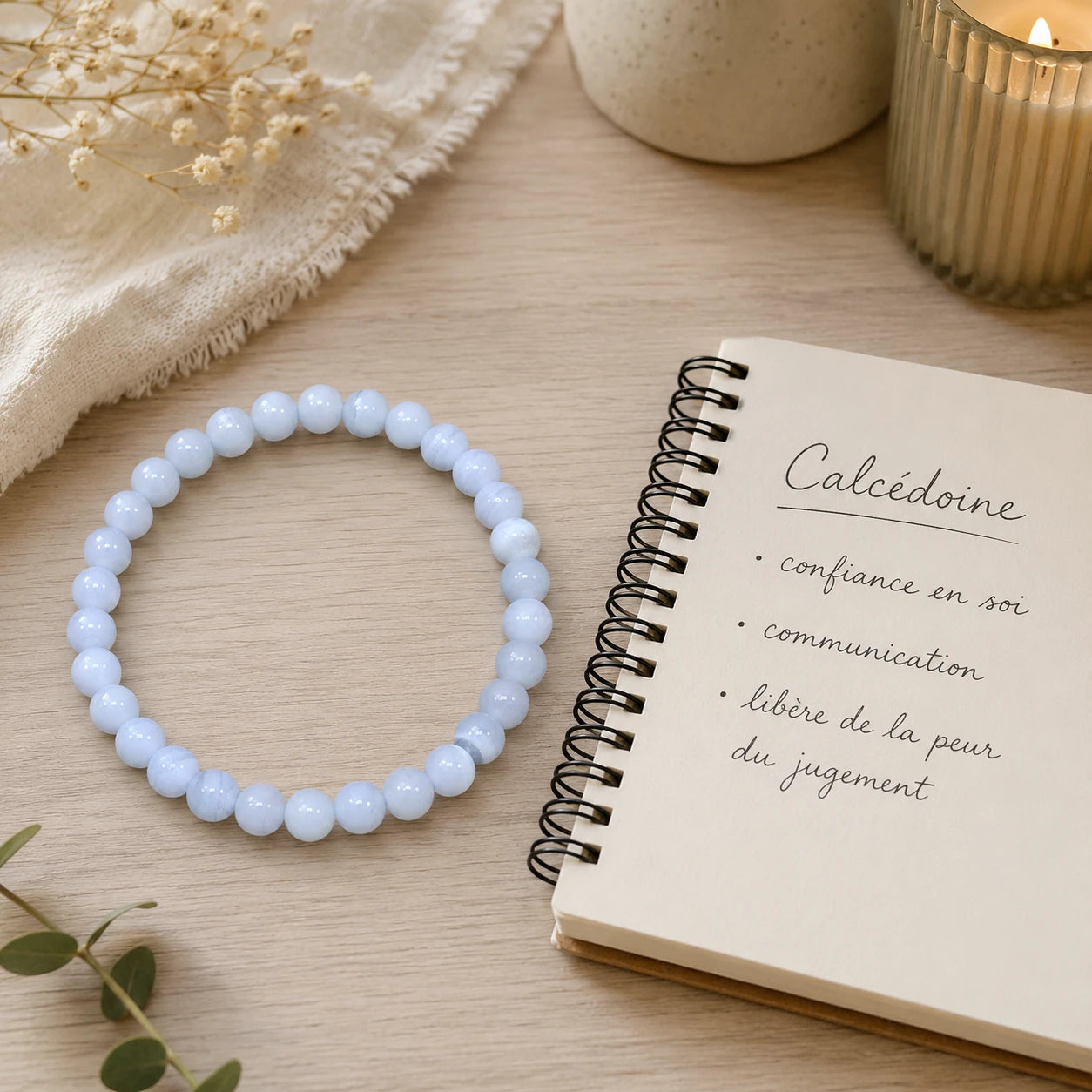 La calcédoine est une pierre de confiance en soi et de communication