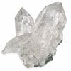Pierre de collection en cristal de roche de Kullu en Inde, superbe cristal transparent à microcristaux noirs d'anatase