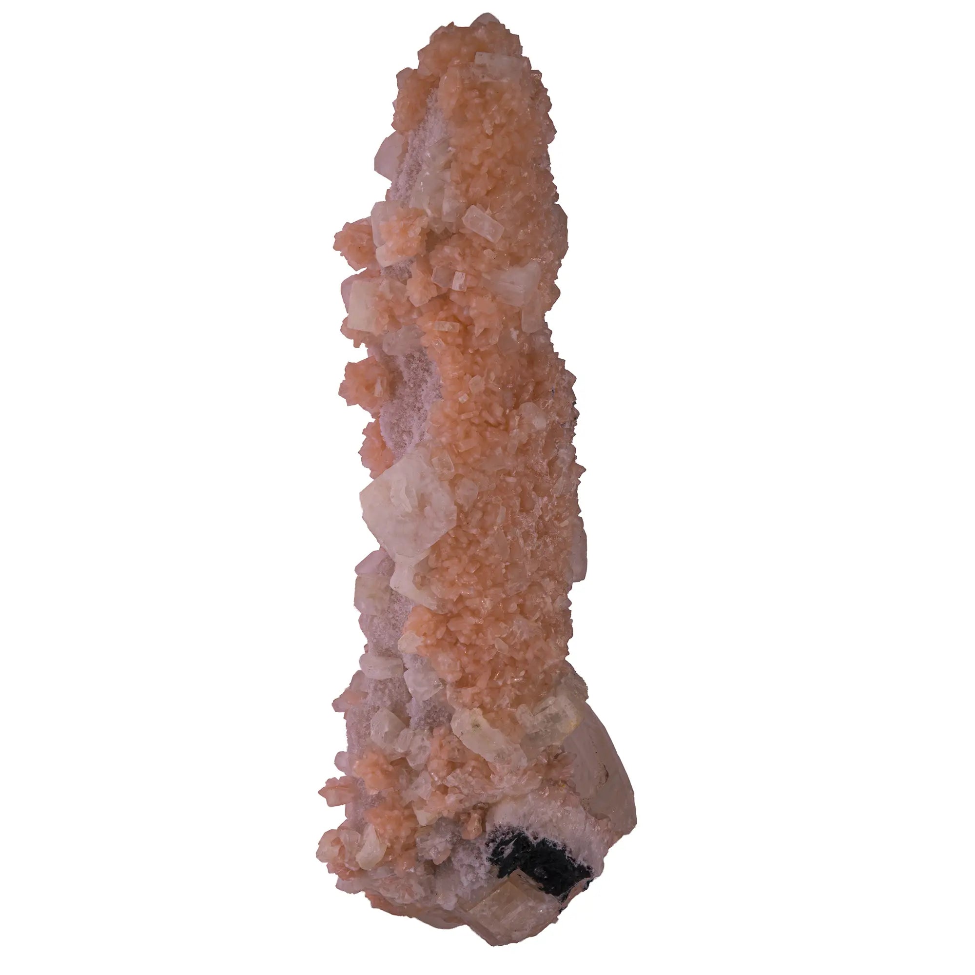 "le Calumet" - cristal de calcite sur stalactite de stilbite & apophyllite - Inde