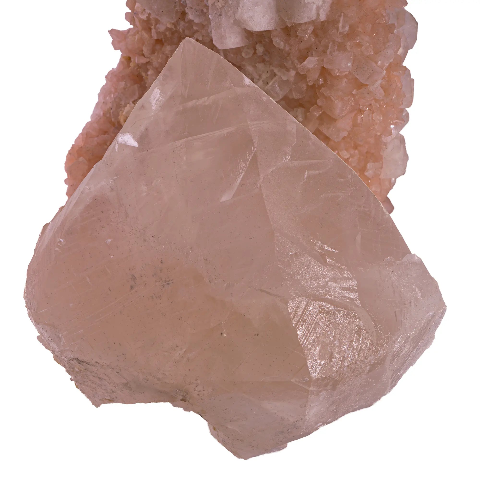 "le Calumet" - cristal de calcite sur stalactite de stilbite & apophyllite - Inde