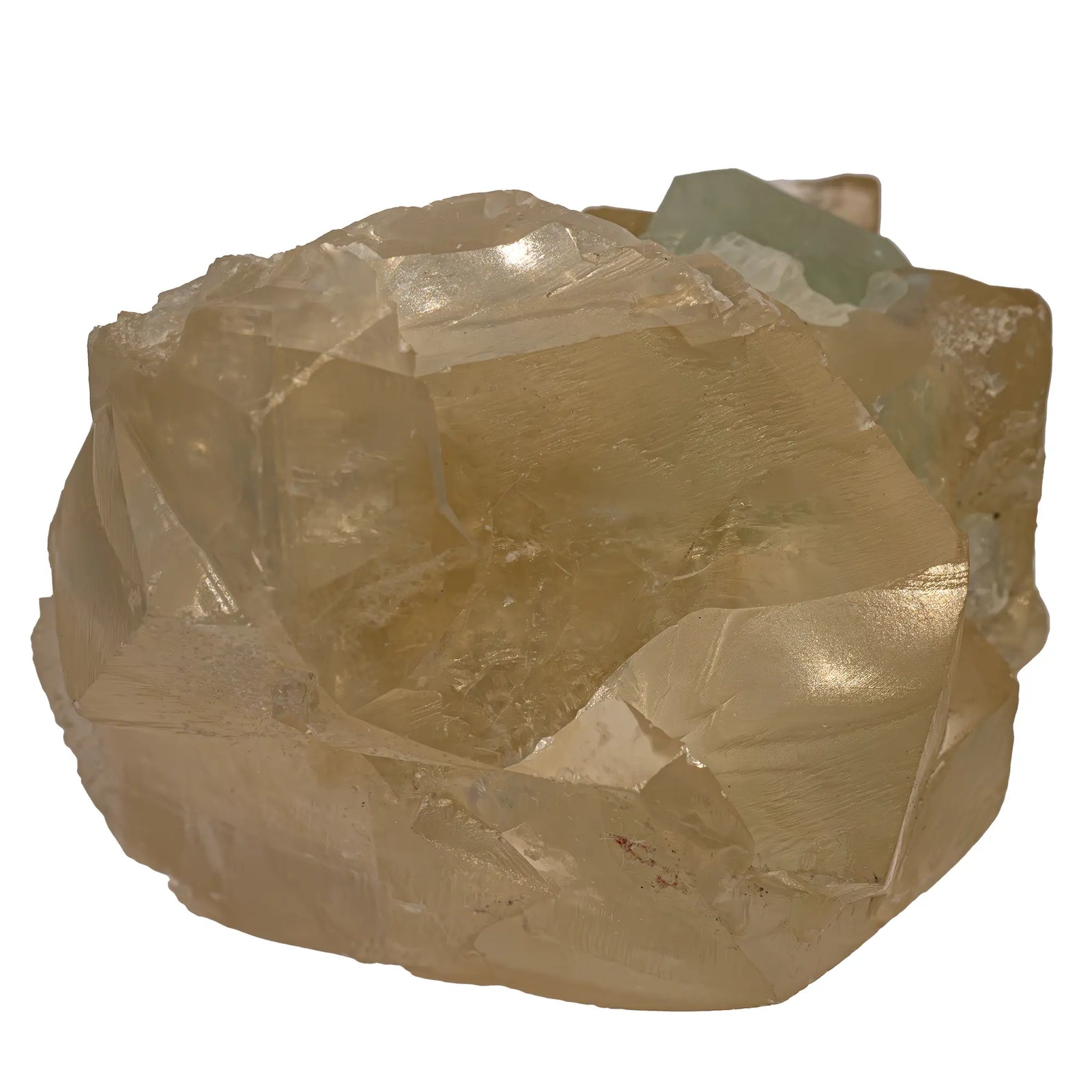 calcite dorée apophyllite verte stilbite speciment nature