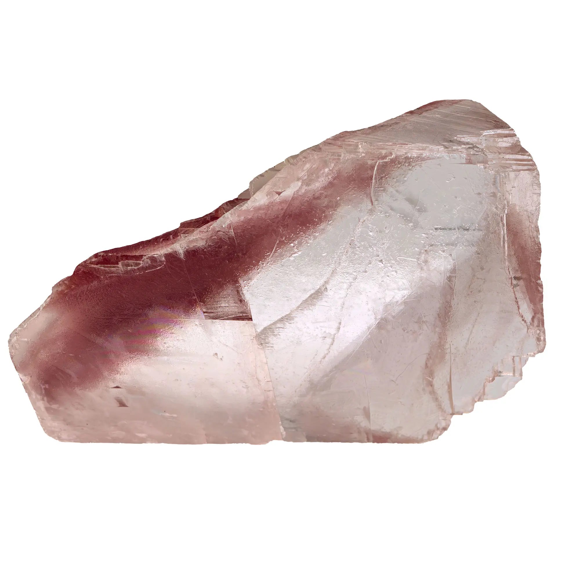 Calcite optique rouge - pierre brute - 1.05kg - CRISTAL SOURCES