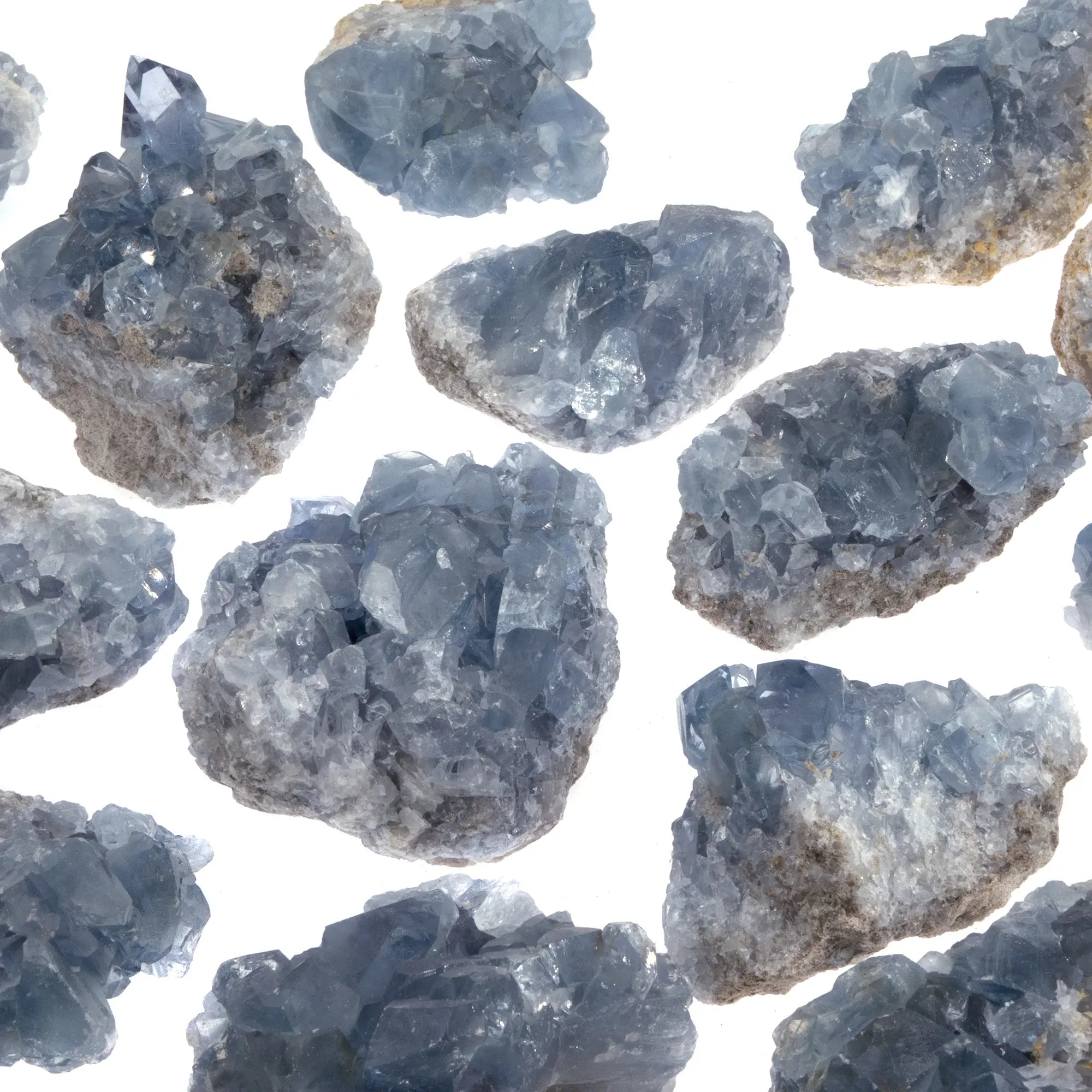 Célestine brute bleue Sakoany, Madagascar – Druse naturelle