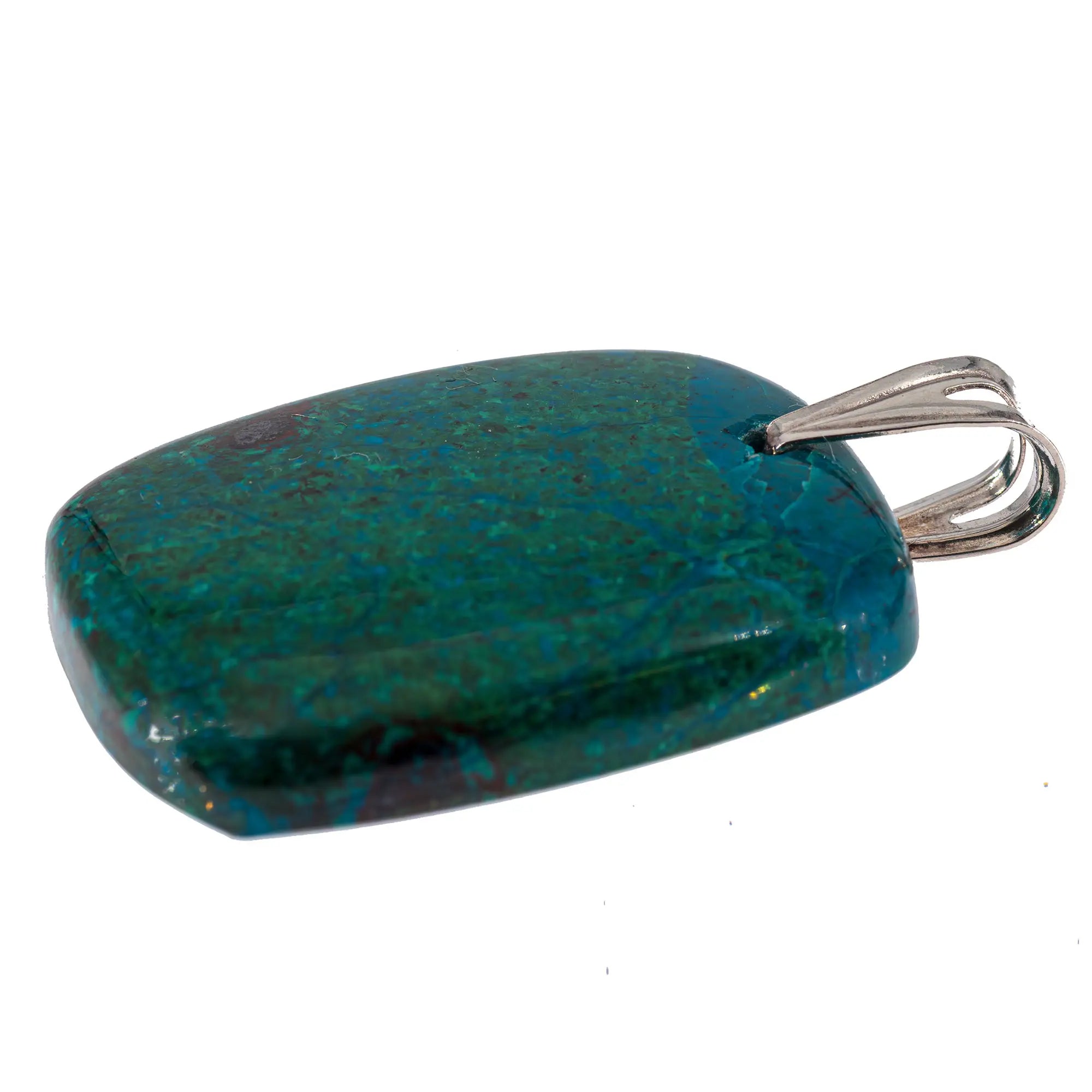 Pendentif Chrysocolle argent - CRISTAL SOURCES