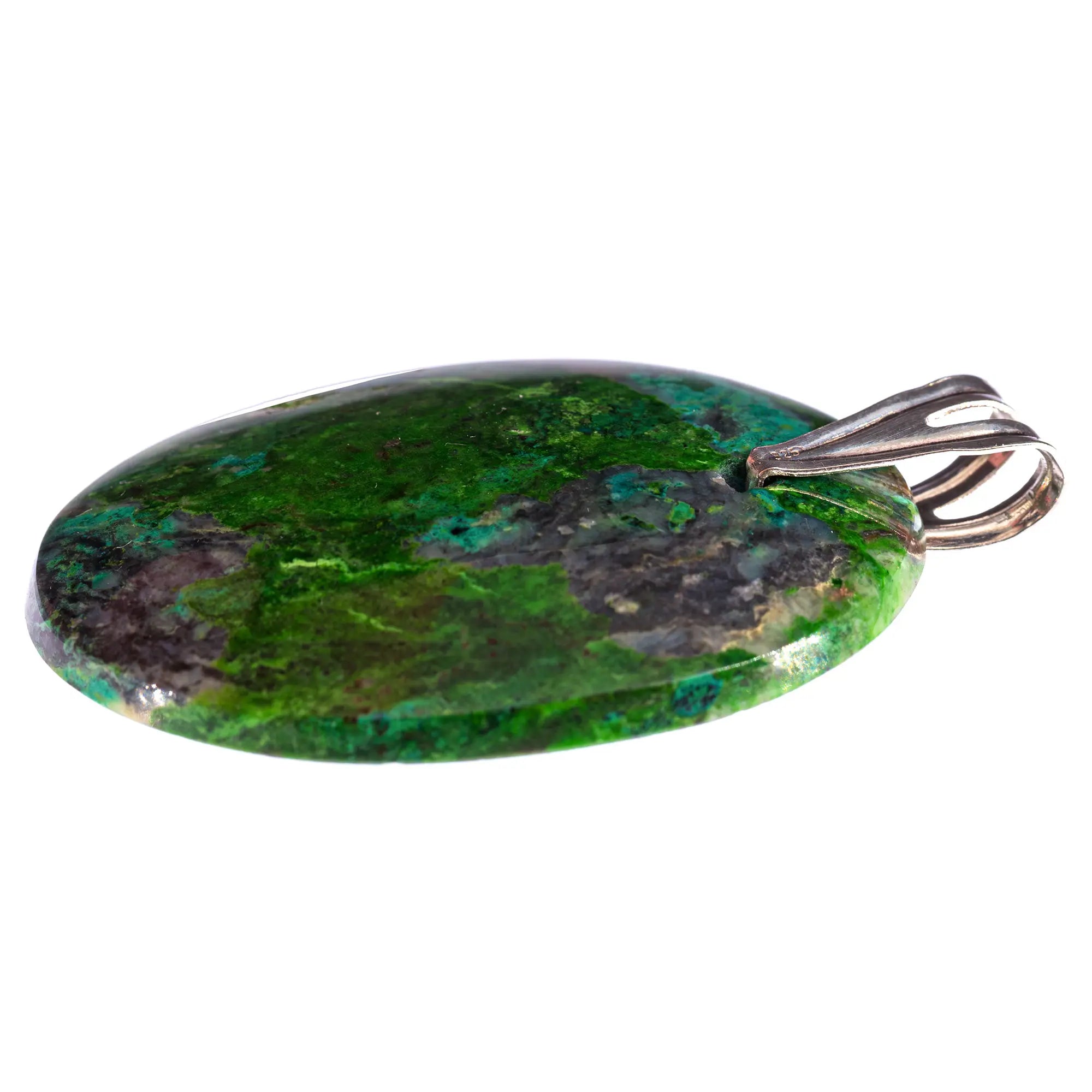 Pendentif Chrysocolle argent - CRISTAL SOURCES