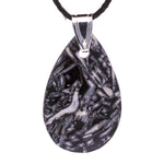 Pendentif chrysantheme stone argent - goutte - 3 à 3,5 cm - CRISTAL SOURCES