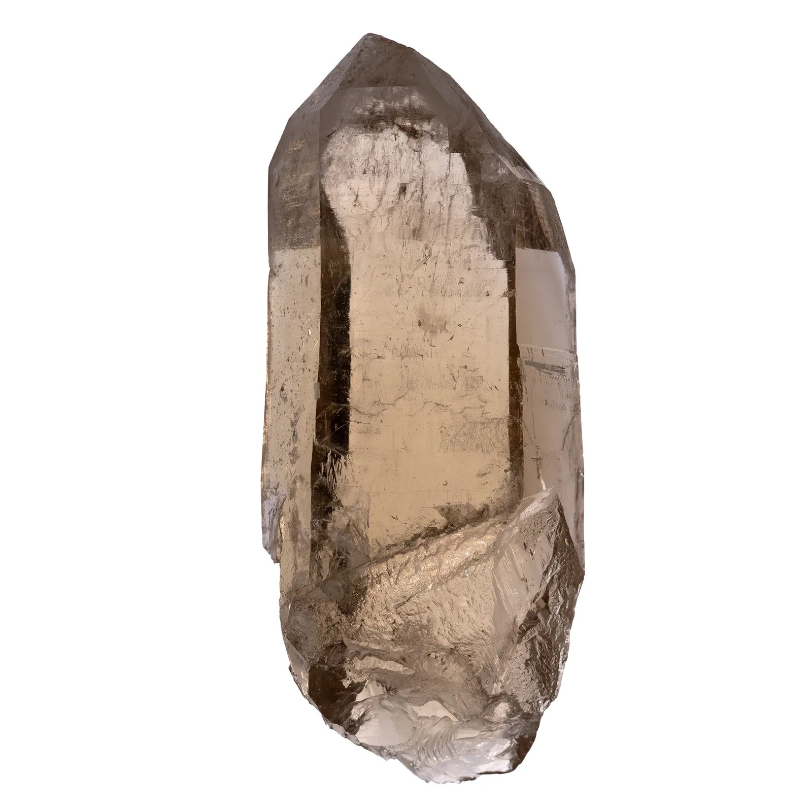 Citrine naturelle 751g 15.5cm Brésil grand cristal poli jaune doré non chauffé