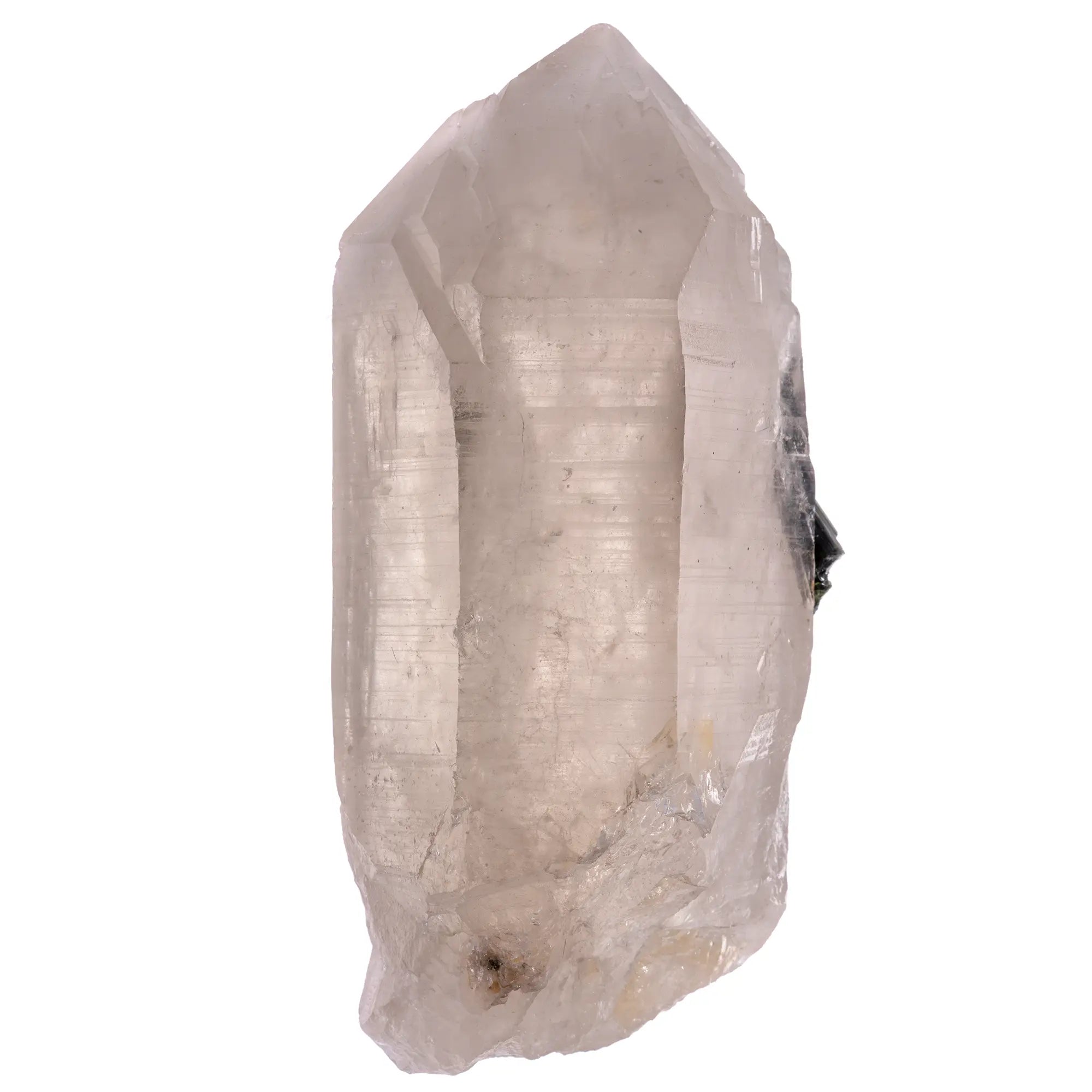 Gros cristal de citrine claire avec tourmaline verte fibreuse  – Barra do Salinas, Brésil