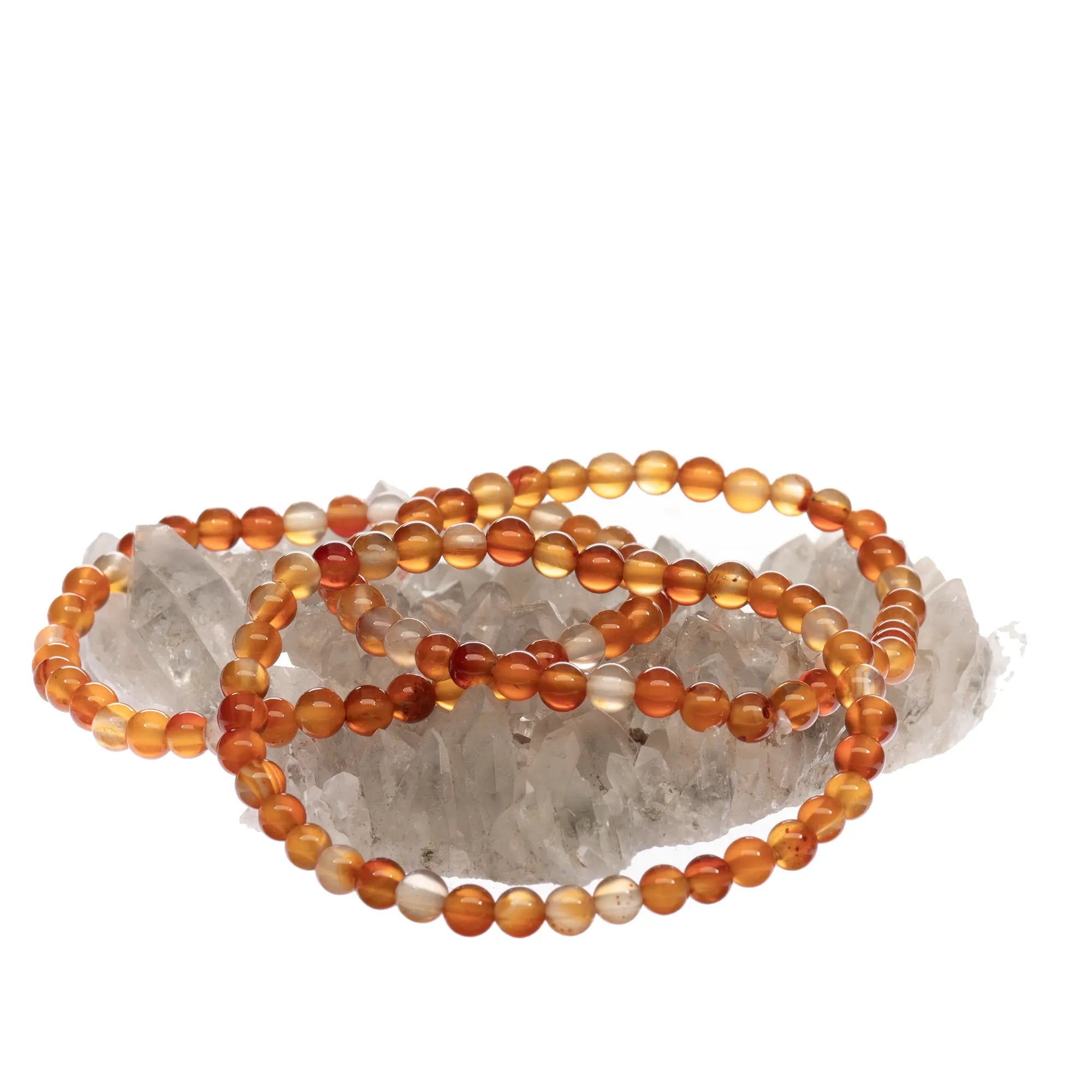Bracelet enfant Cornaline perle ronde 4mm 
