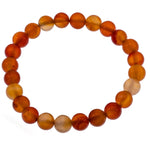 Bracelet Cornaline perle ronde 8mm