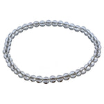 Bracelet Cristal de roche perle ronde 4 mm  - CRISTAL SOURCES