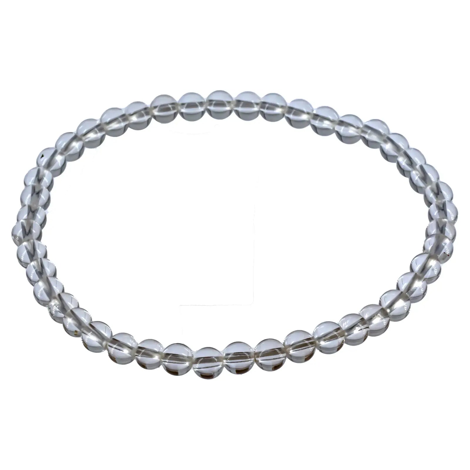 Bracelet Cristal de roche perle ronde 4 mm  - CRISTAL SOURCES