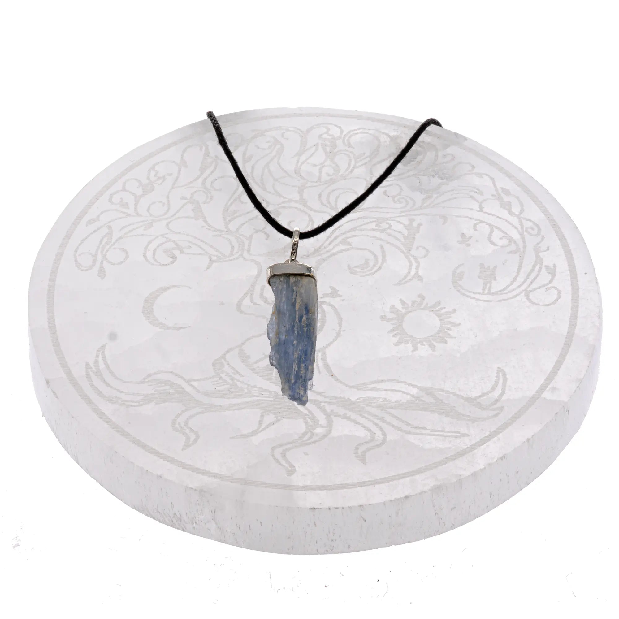 pendentif pierre naturelle bleu