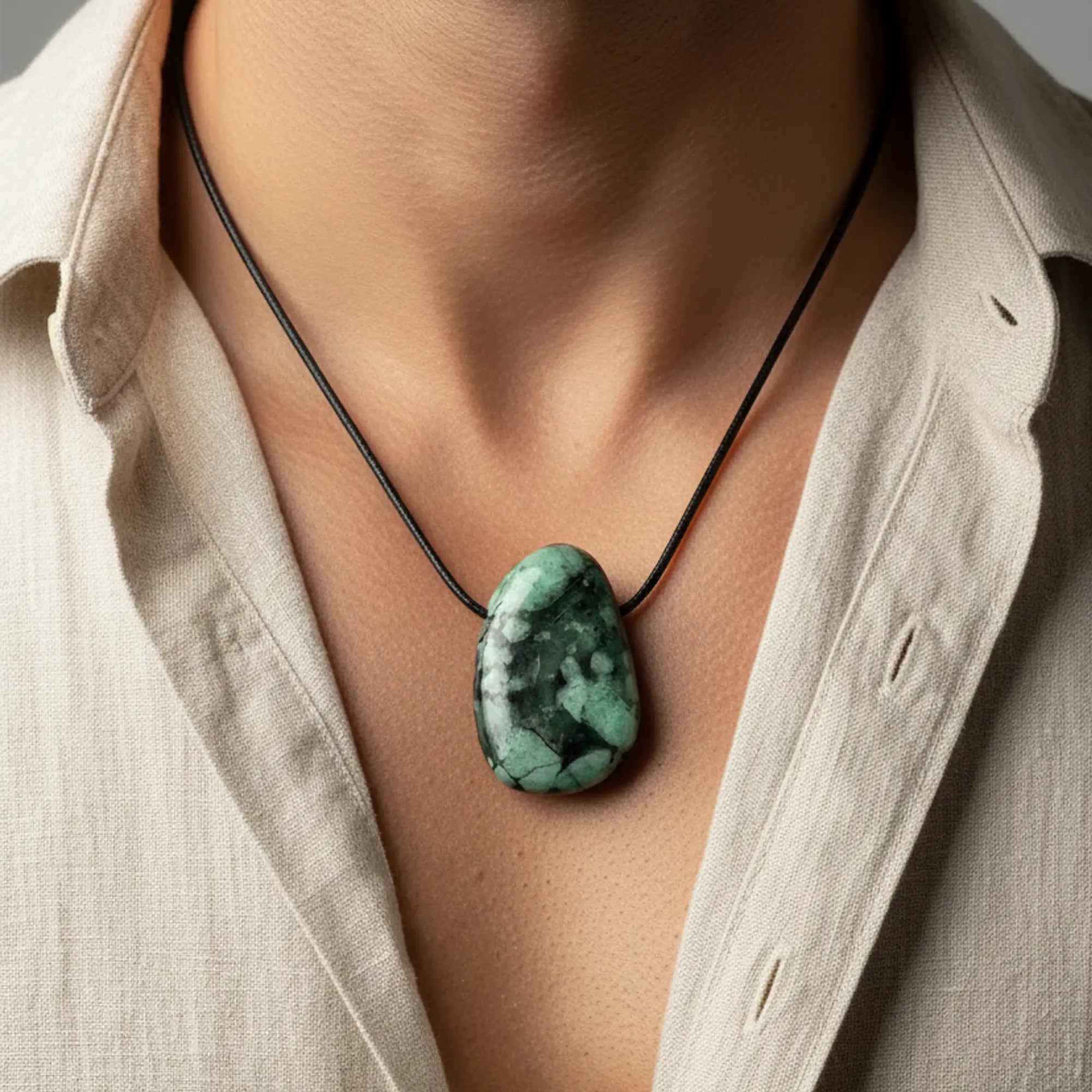 Pendentif Émeraude en pierre percée du Brésil