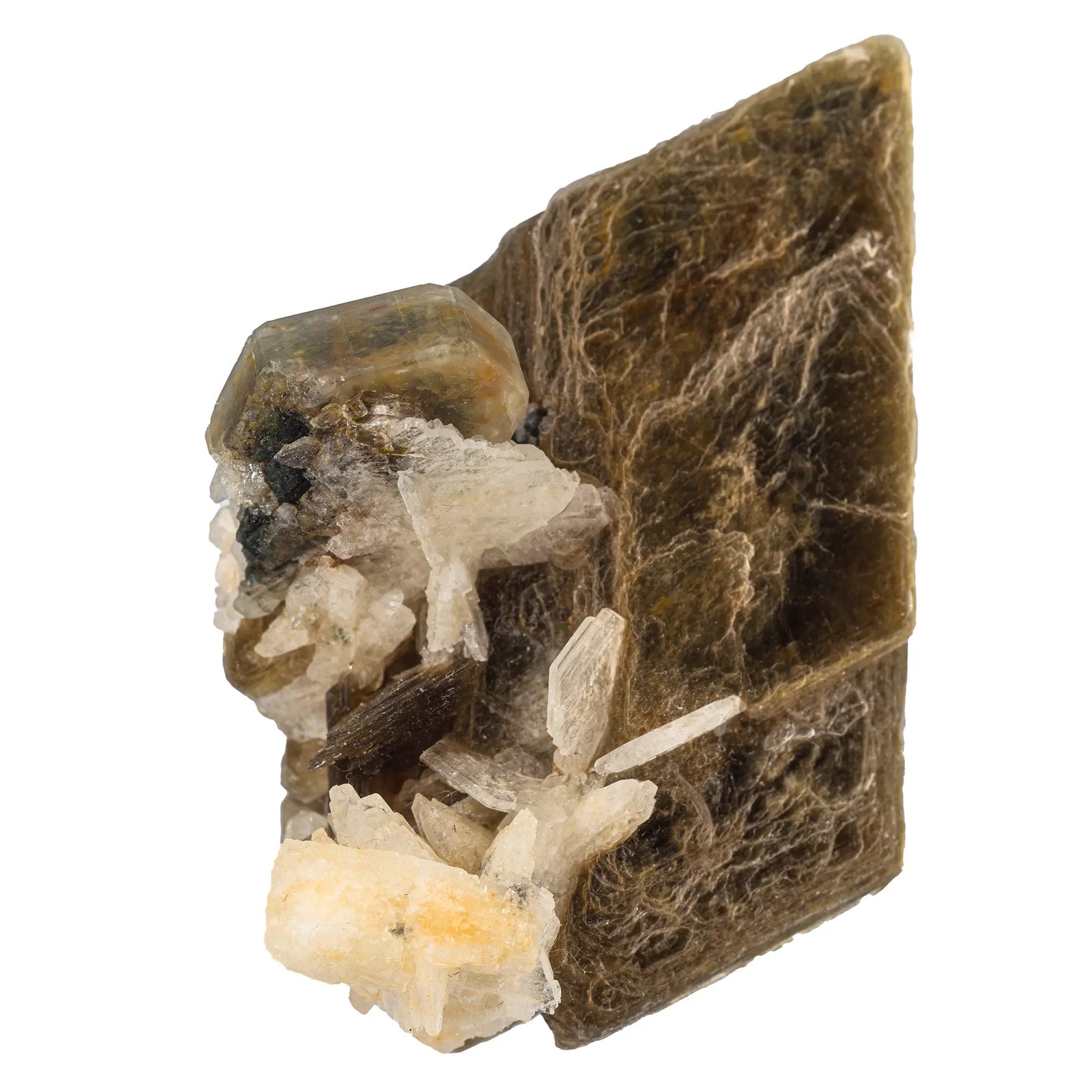 Apatite, albite et muscovite - Sapo mine, Minas Gerais, Brésil