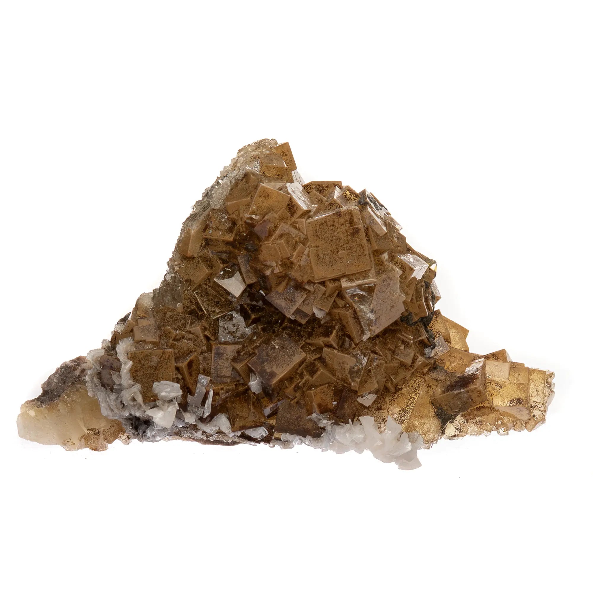 Fluorite jaune avec calcite & baryte - Villabona, Espagne