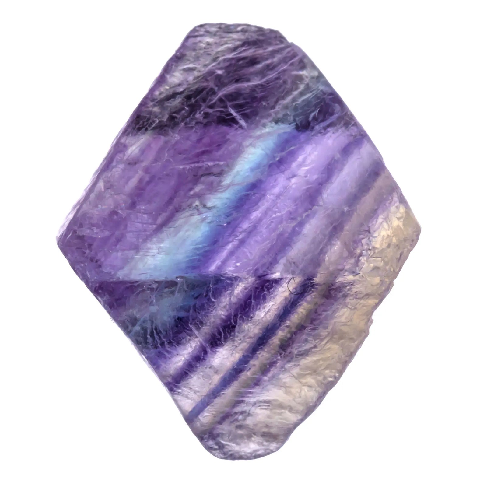 Fluorite multicolore - octaèdre brut  - CRISTAL SOURCES