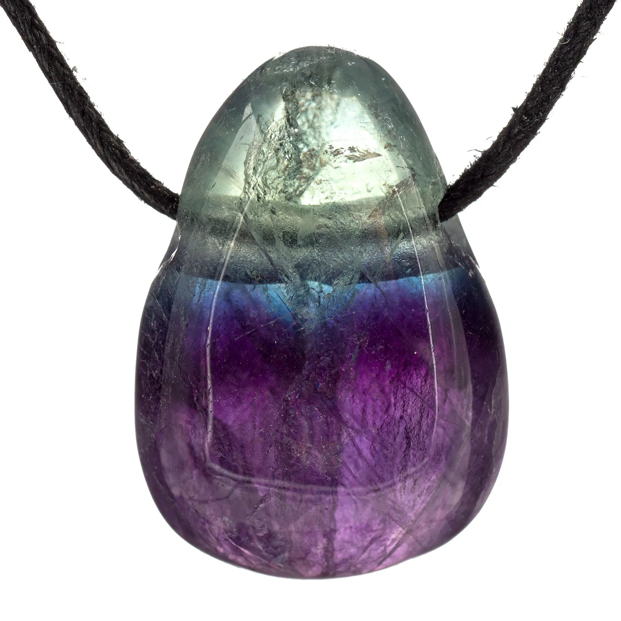 Pendentif Fluorite multicolore - pierre percée  - CRISTAL SOURCES