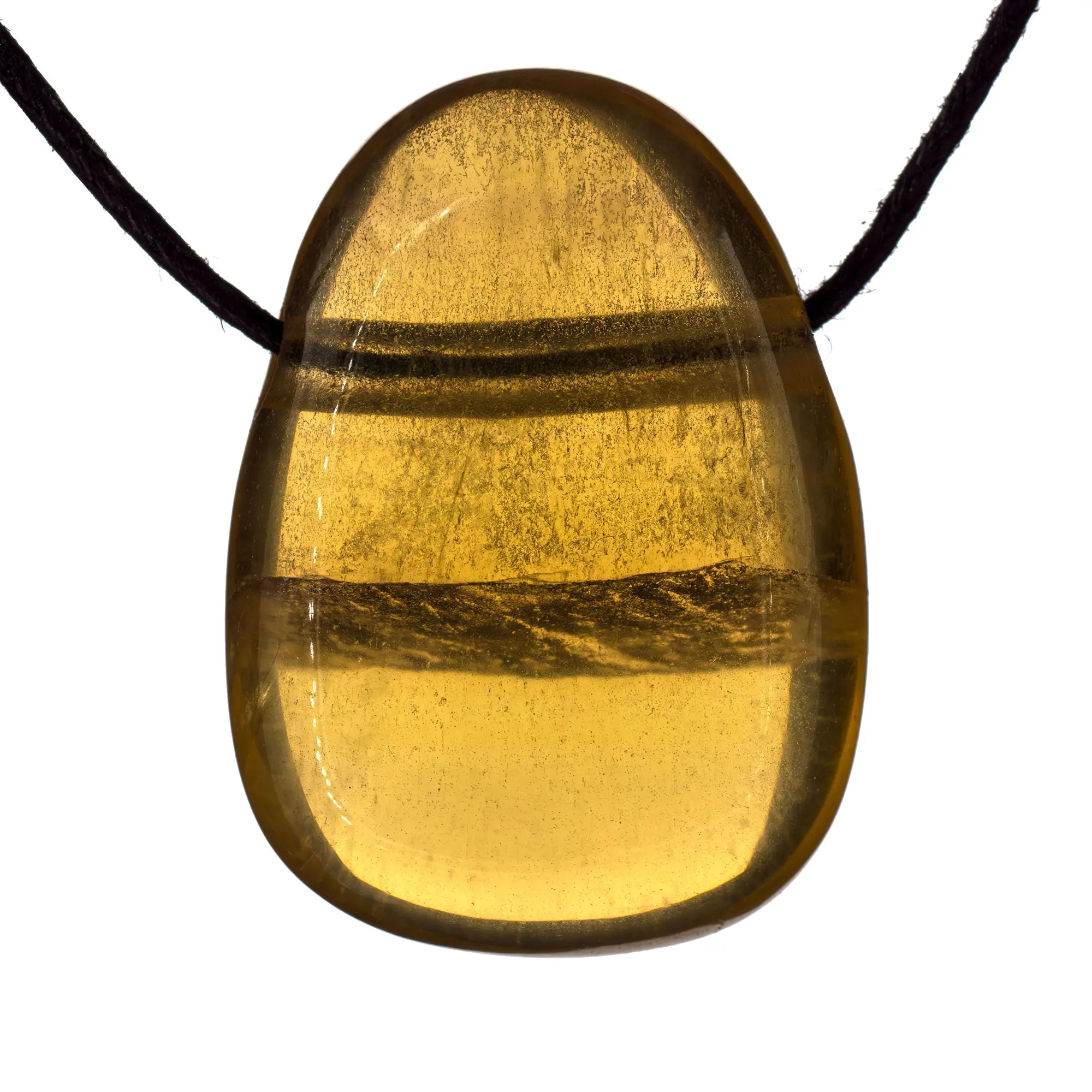 Pendentif Fluorite jaune - pierre percée  - CRISTAL SOURCES