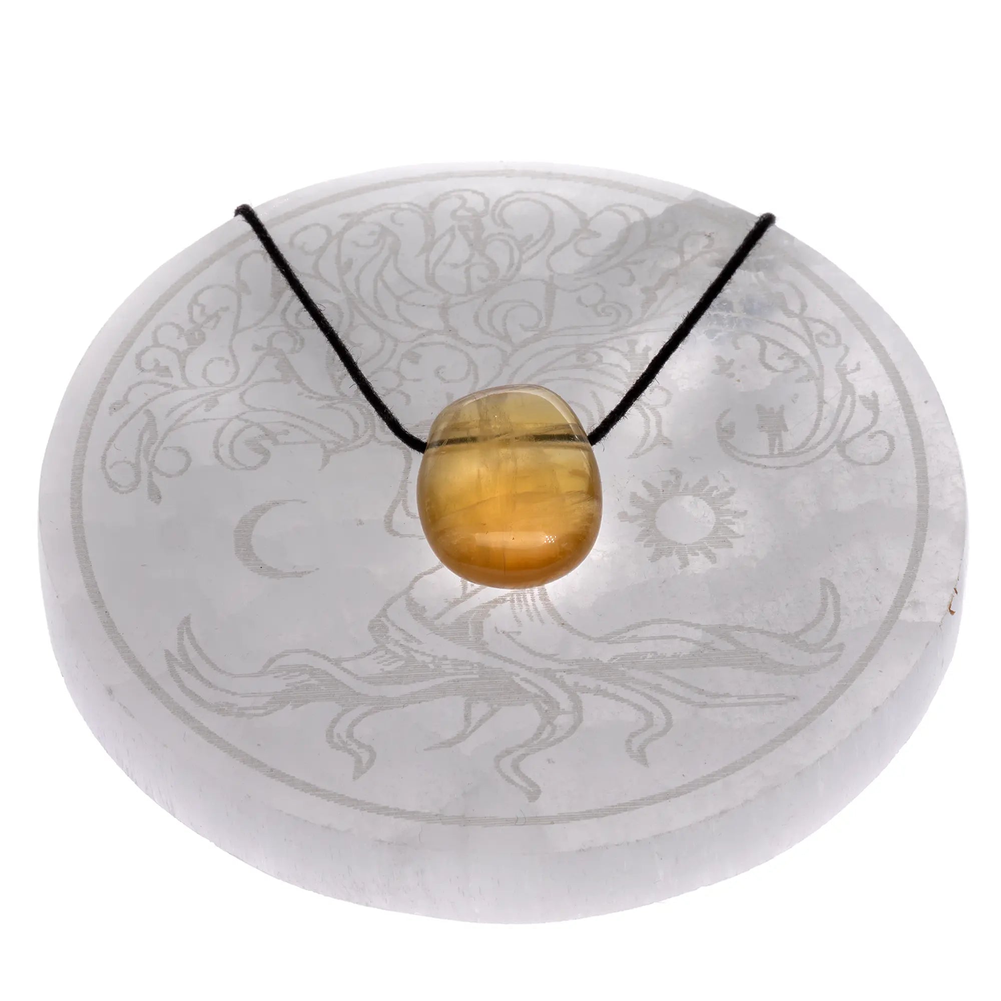 Pendentif Fluorite jaune - pierre percée