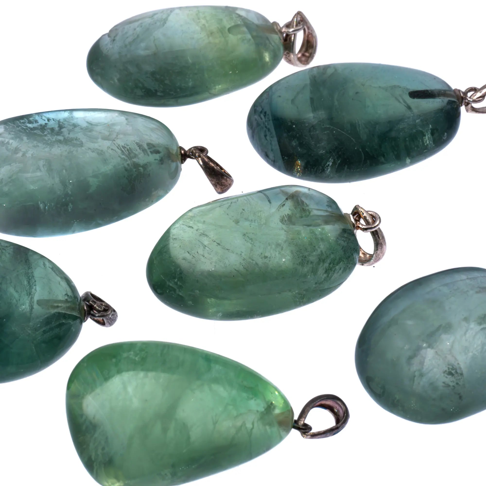 Pendentif Fluorite verte argent - CRISTAL SOURCES