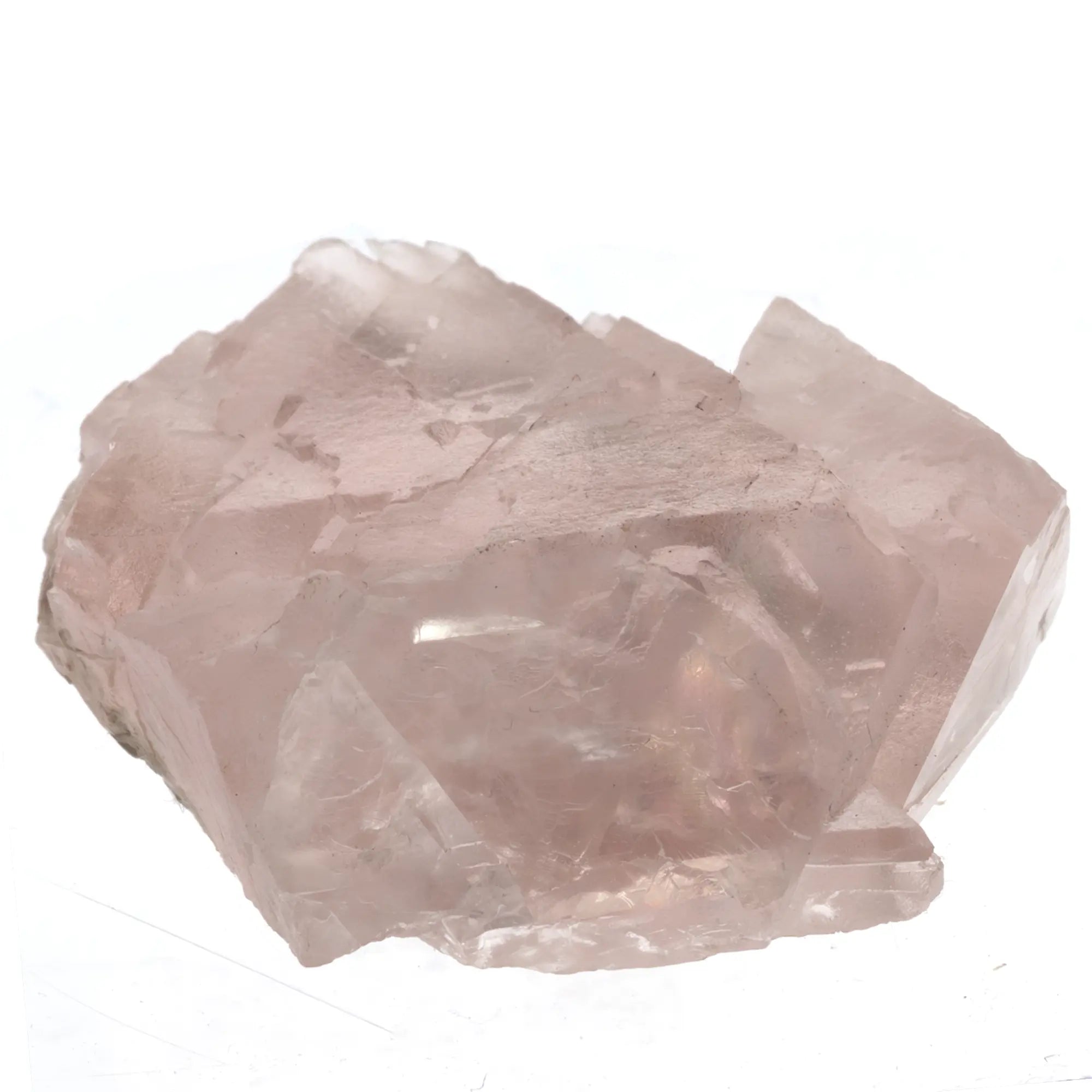 Cristal de fluorite rose Alpes Suisse angle 3 translucide