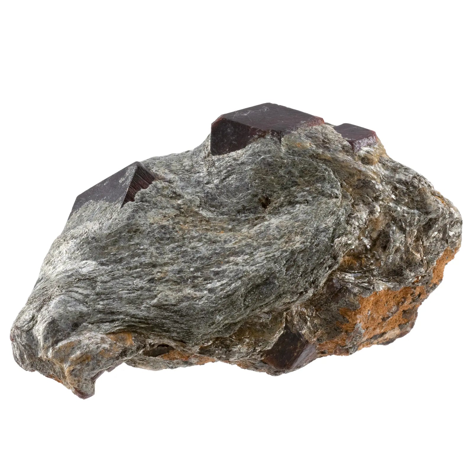 Grenat almandin cristaux bruts sur micaschiste – Tyrol, Autriche