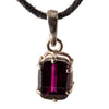 Pendentif grenat rhodolite argent - facettée (pyrope-almandin) - CRISTAL SOURCES