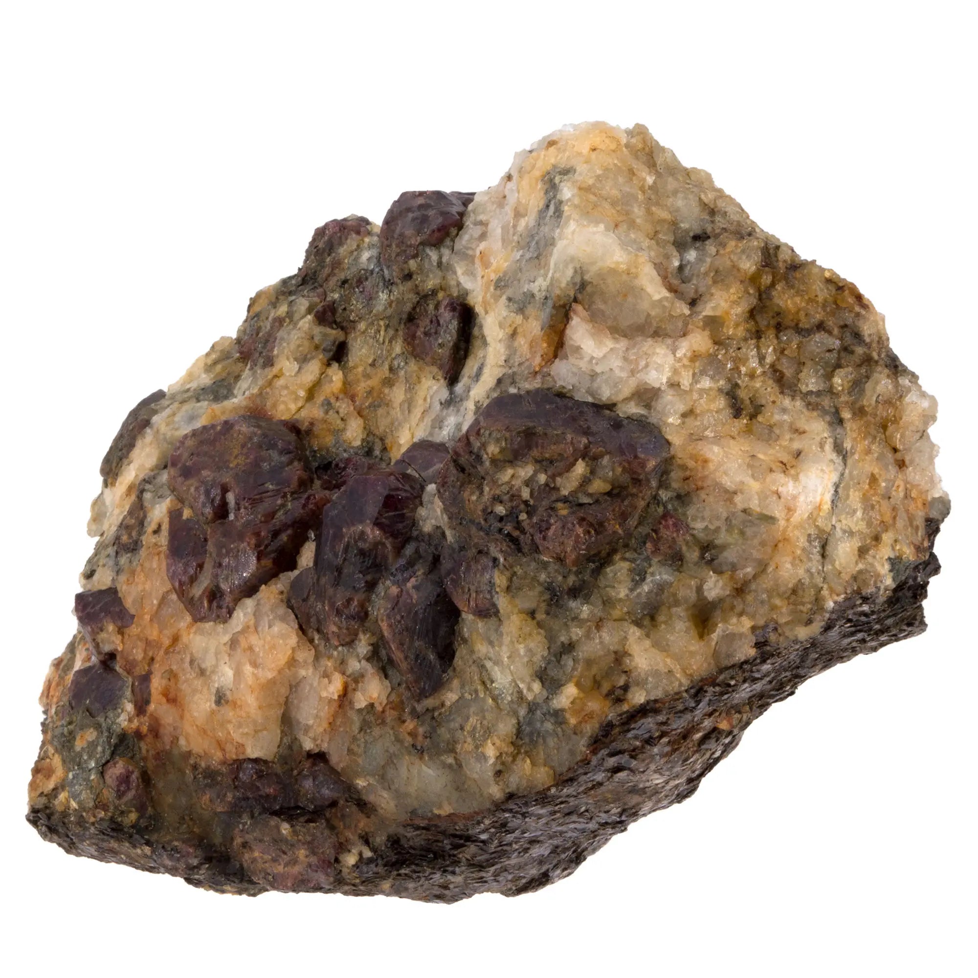 grenat rhodolite brut sur matrice Brokke Norvège