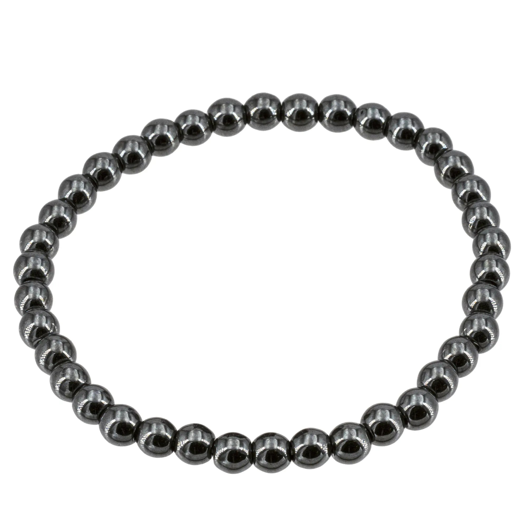 Bracelet enfant Hématite perle ronde 4mm  - CRISTAL SOURCES