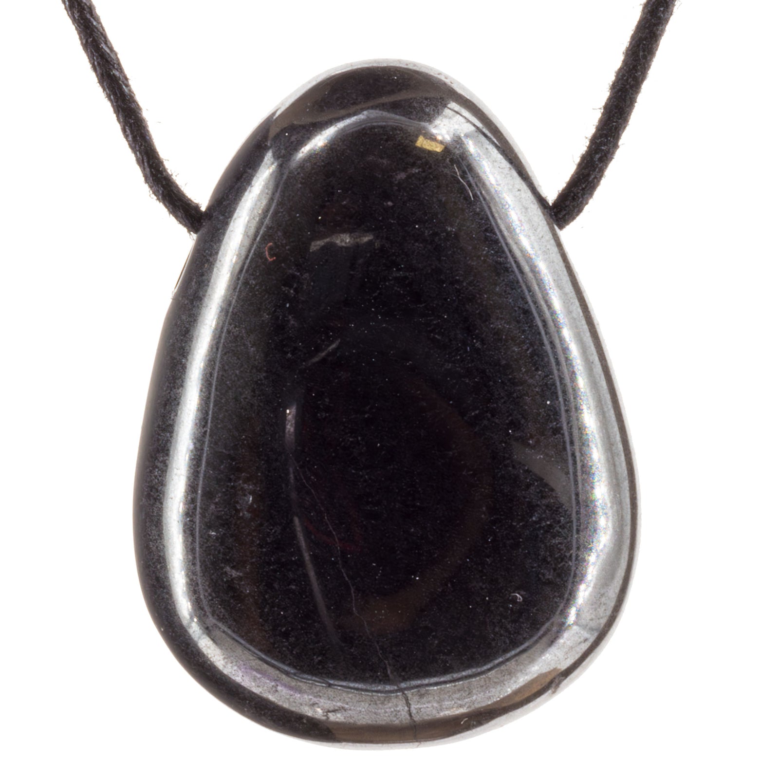 Pendentif Hématite - pierre percée   - CRISTAL SOURCES