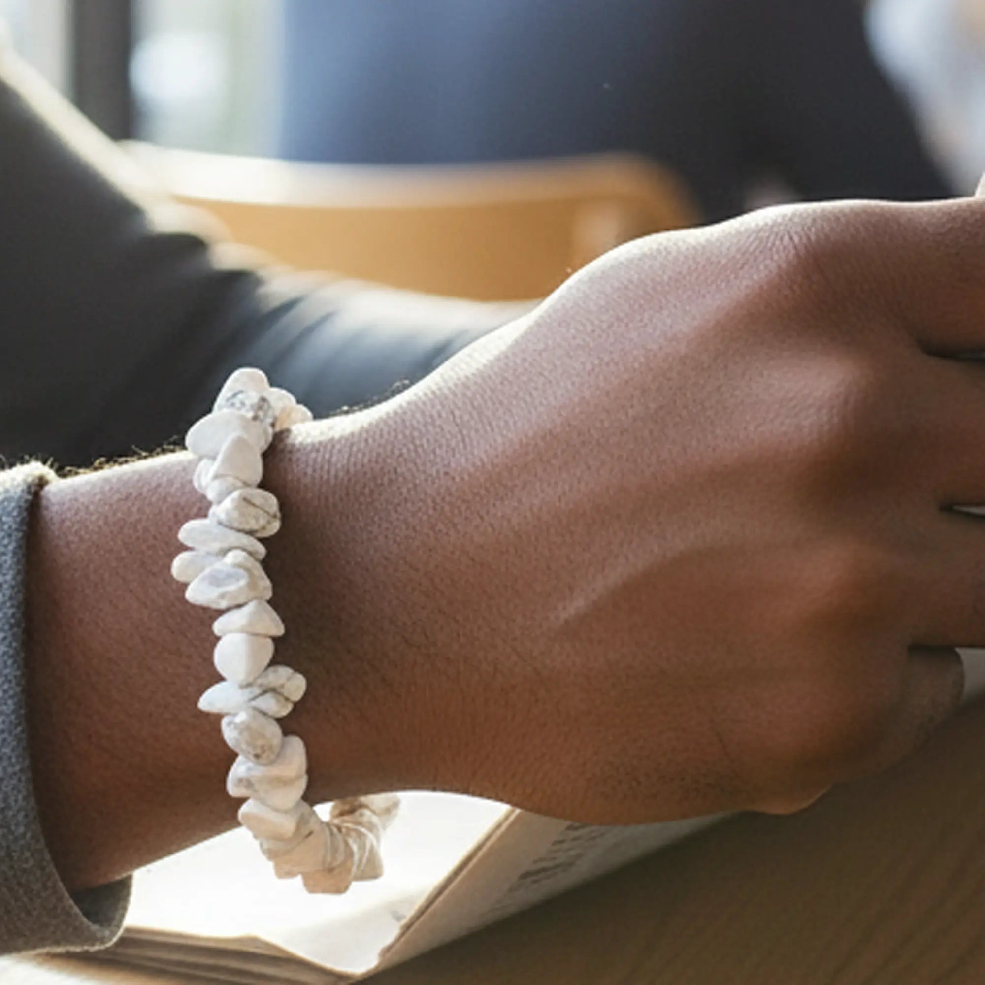 Bracelet Howlite perle baroque 