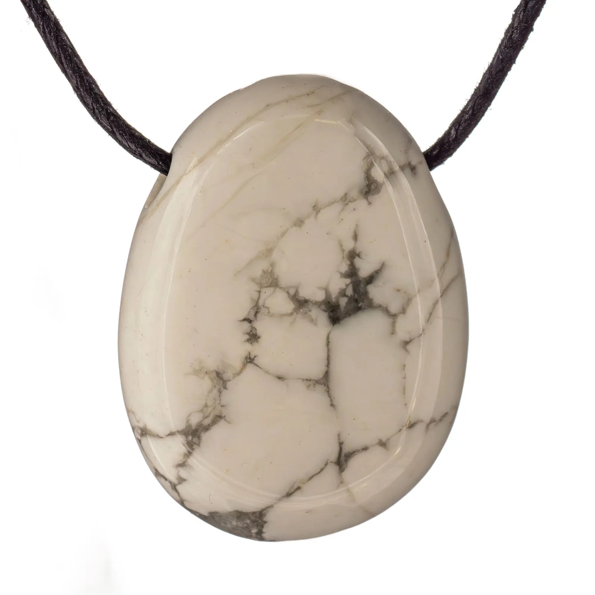 Pendentif Howlite - pierre percée   - CRISTAL SOURCES