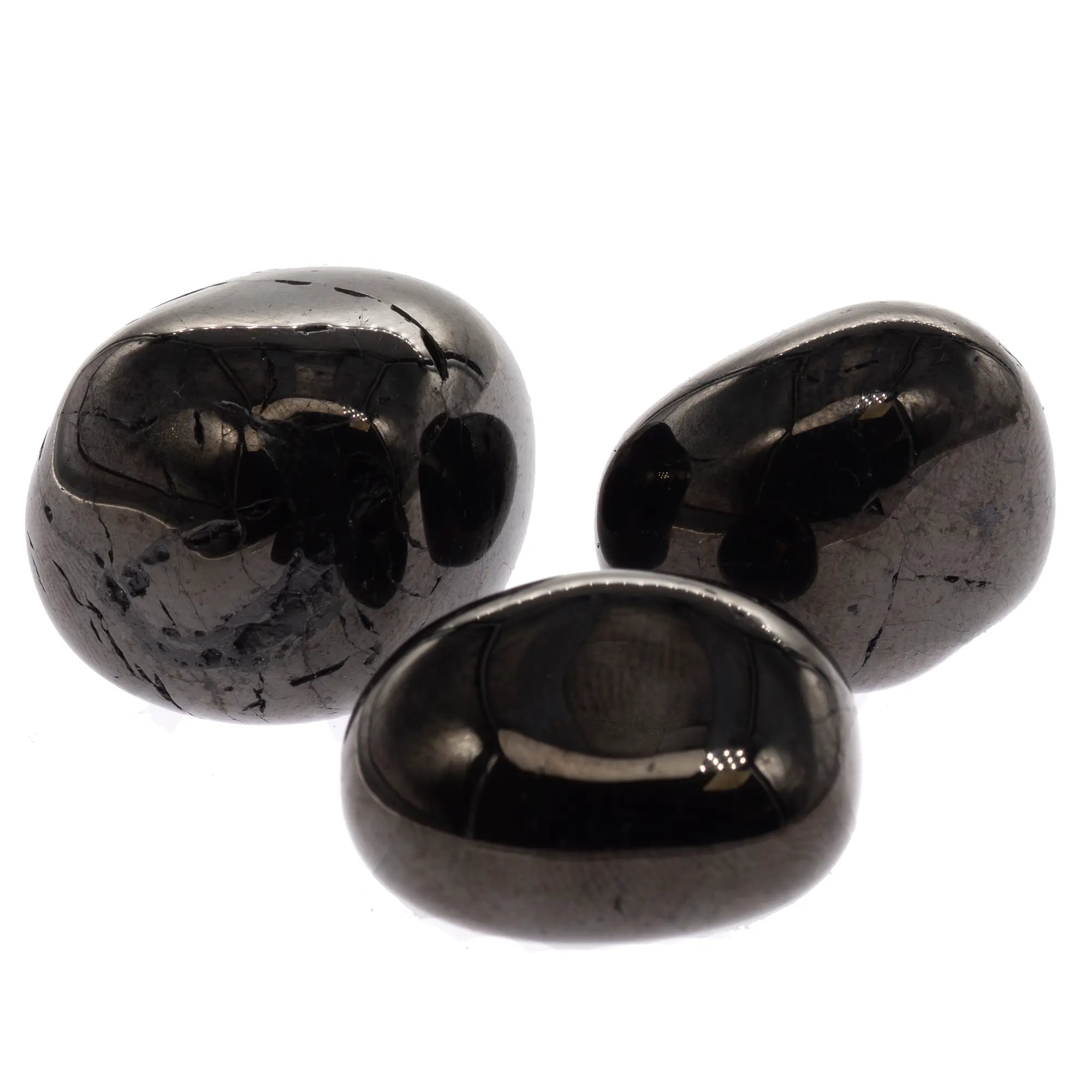 pierre roulée jais noire légère lithothérapie